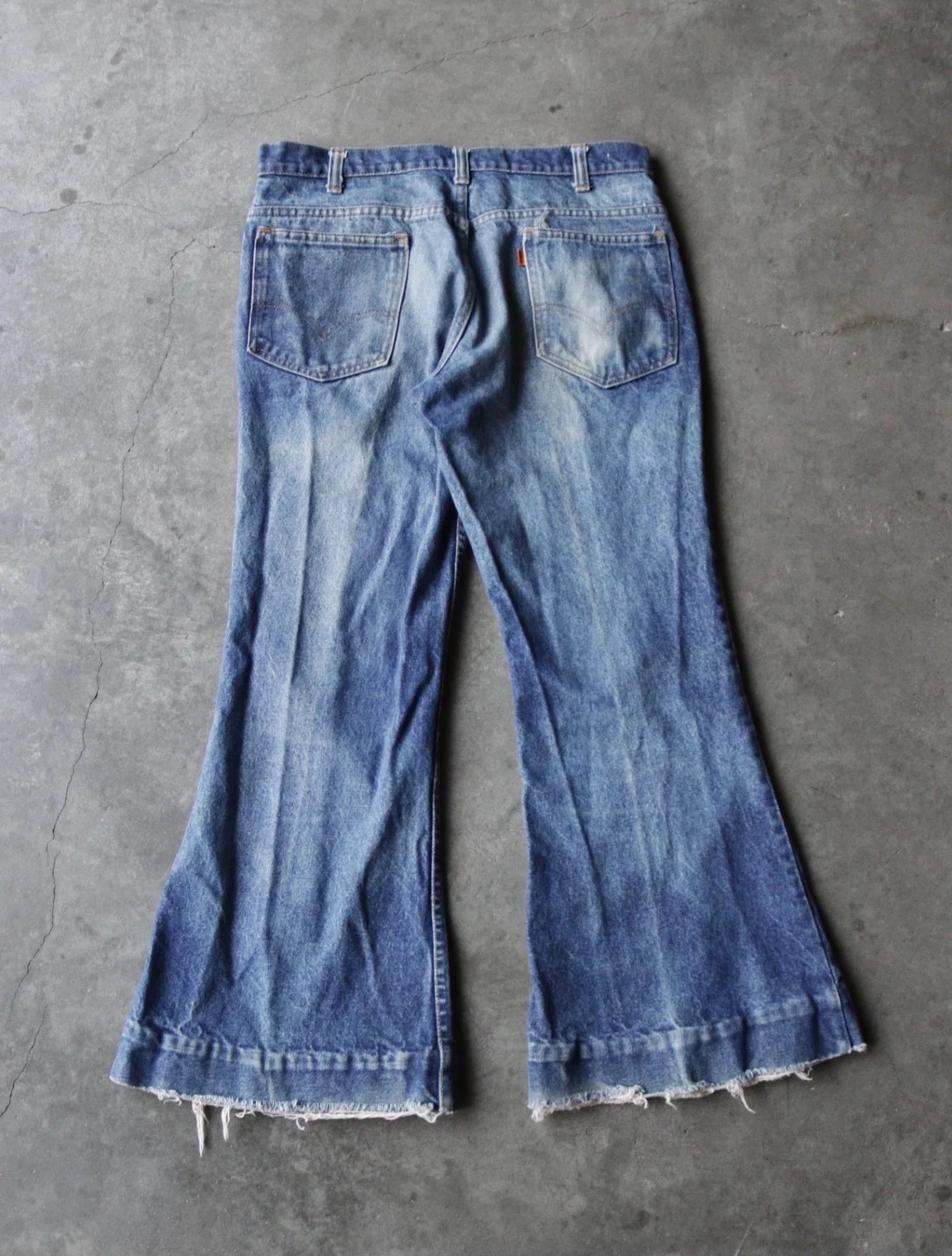 1980S LEVIS ORANGE TAB DENIM FLARED PANTS