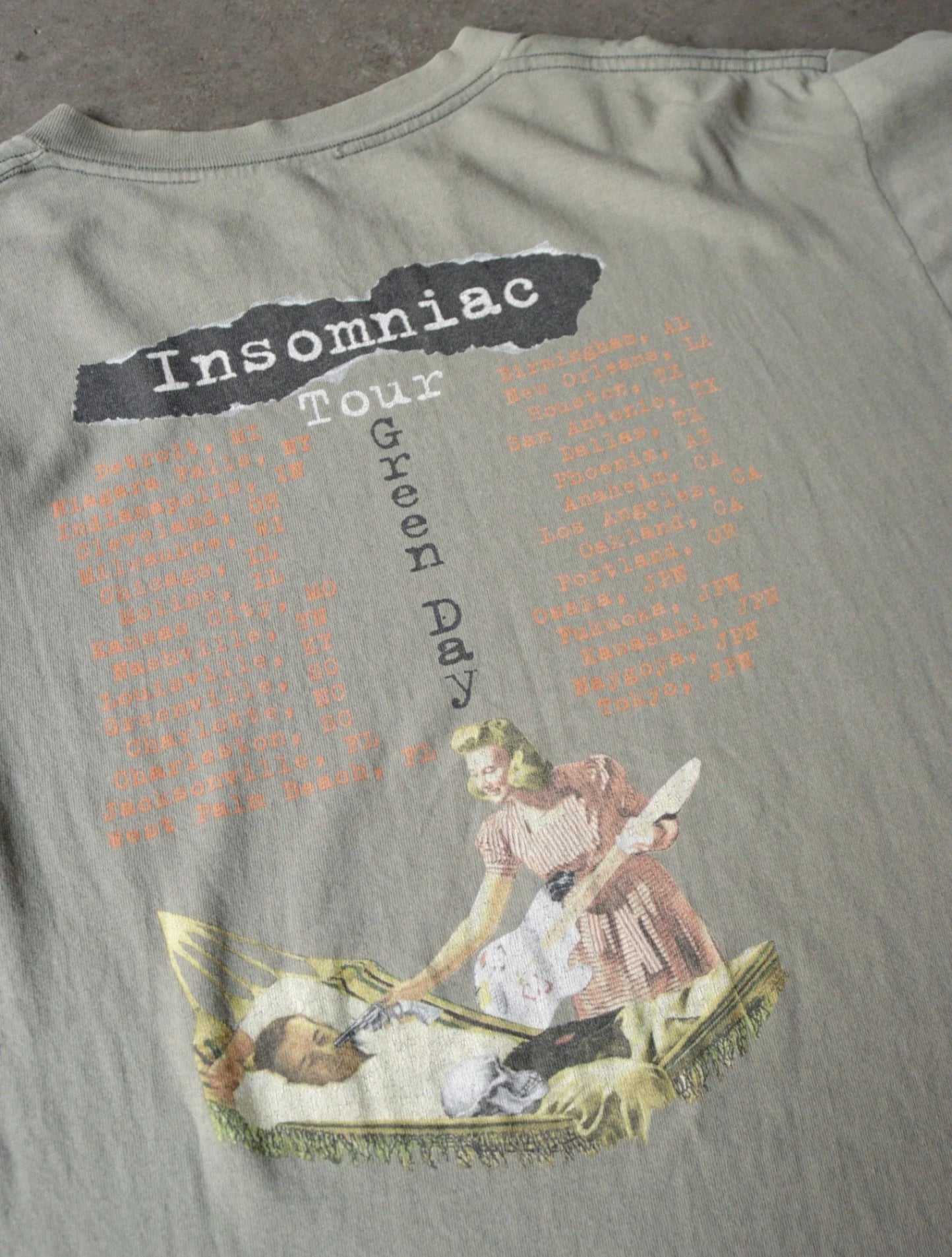 1990S GREEN DAY INSOMNIAC BAND TEE