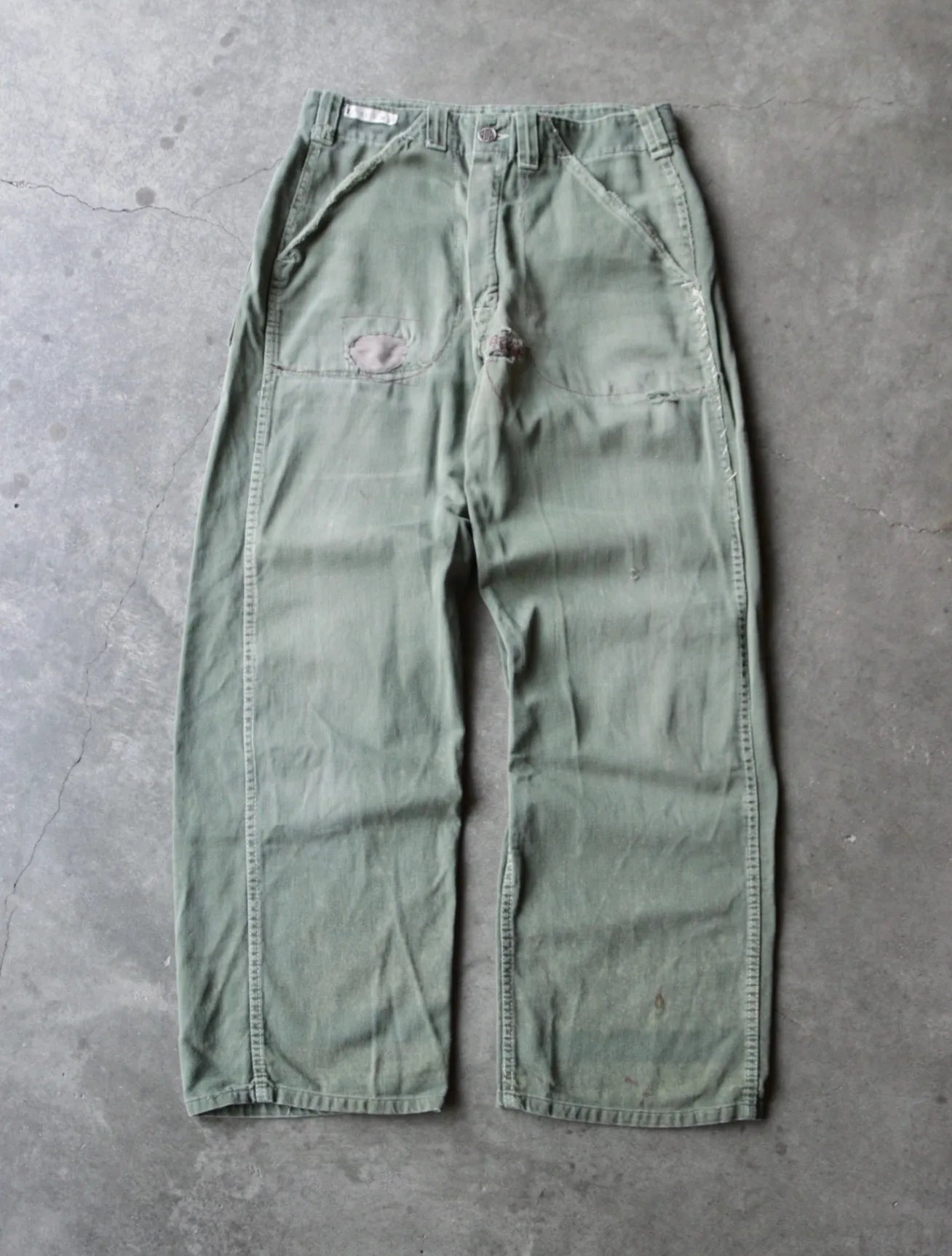 1940S 13 STAR OG-107 REPAIRED PANTS