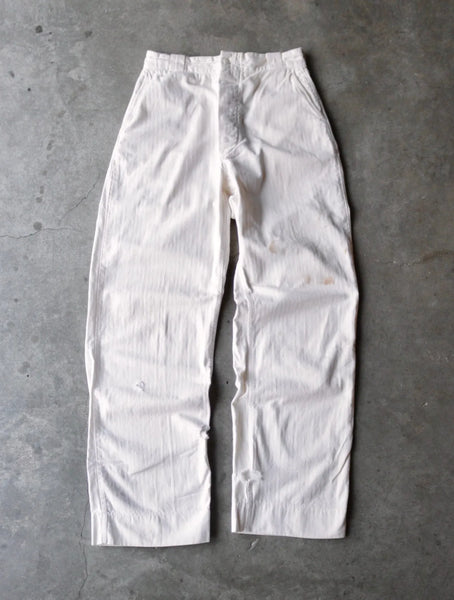1960S WHITE HBT WORK PANTS – TWO FOLD
