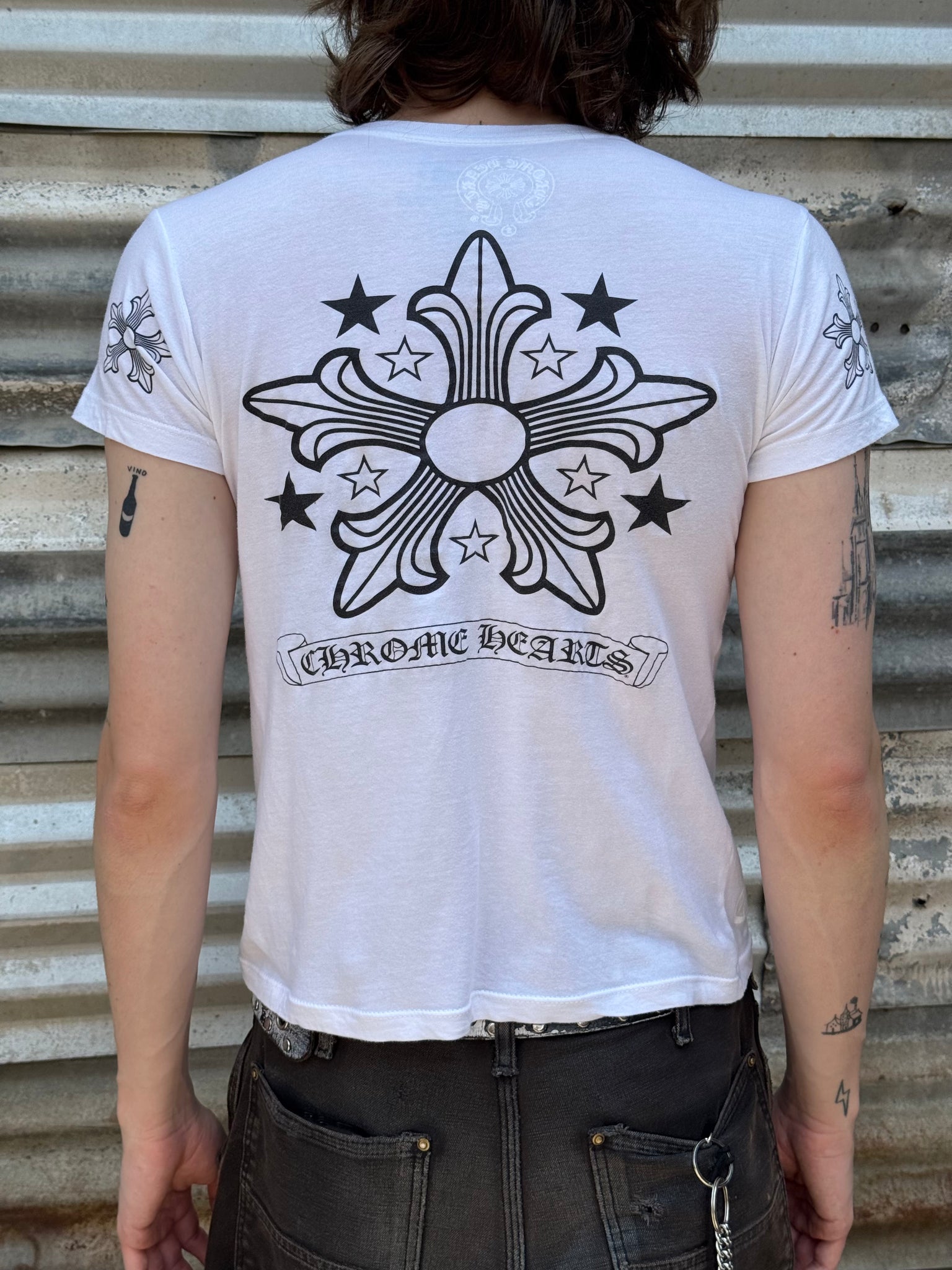 2000S CHROME HEARTS FLORAL STAR TEE