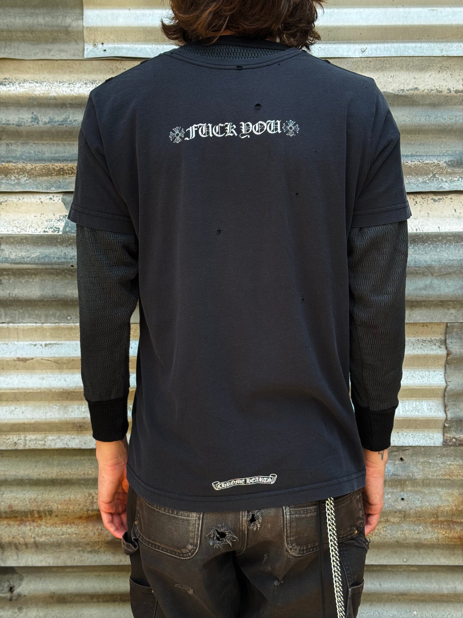 2000S CHROME HEARTS F*CK YOU TEE + THERMAL SHIRT
