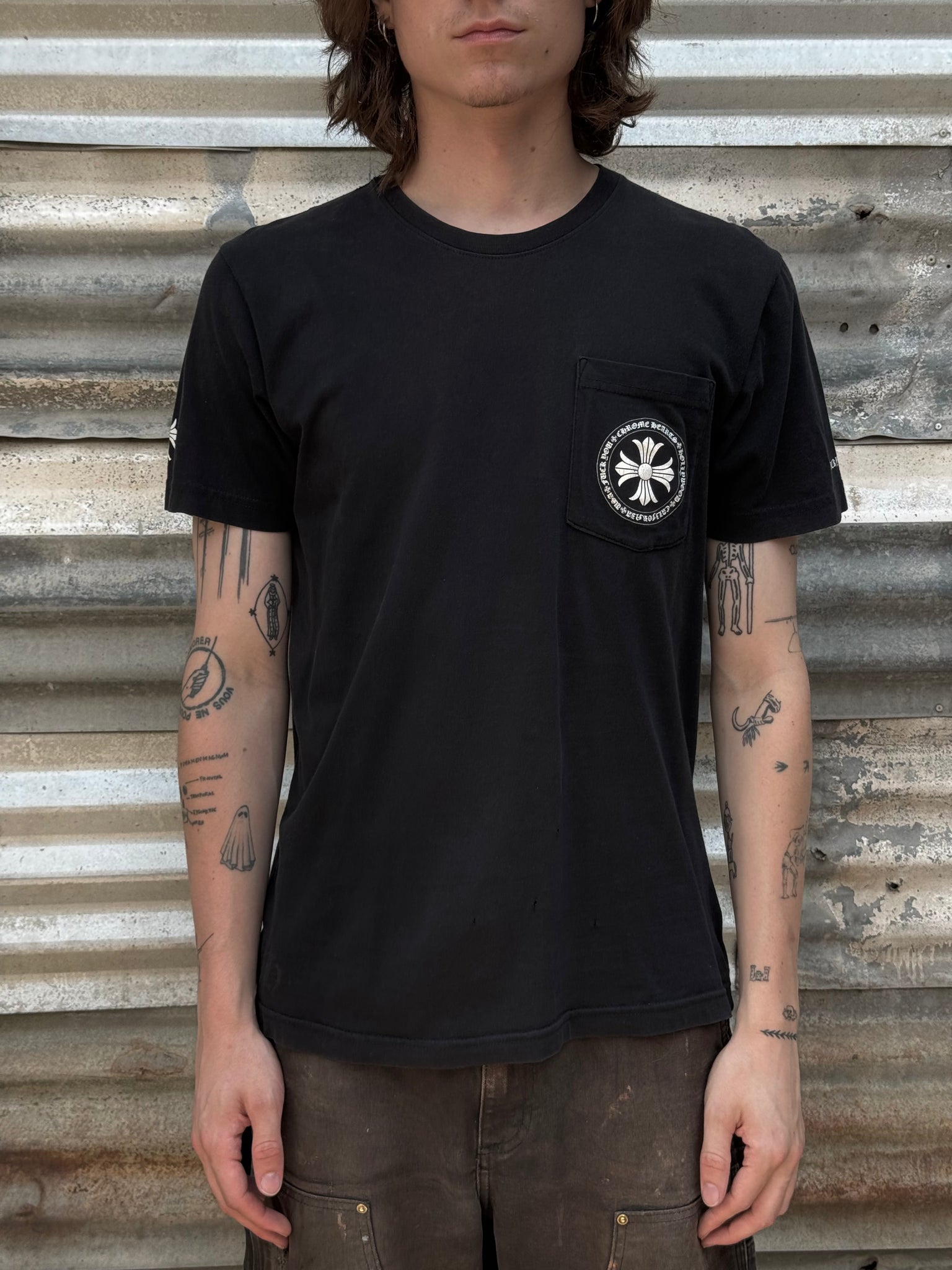2000S CHROME HEARTS CROSS LOGO TEE