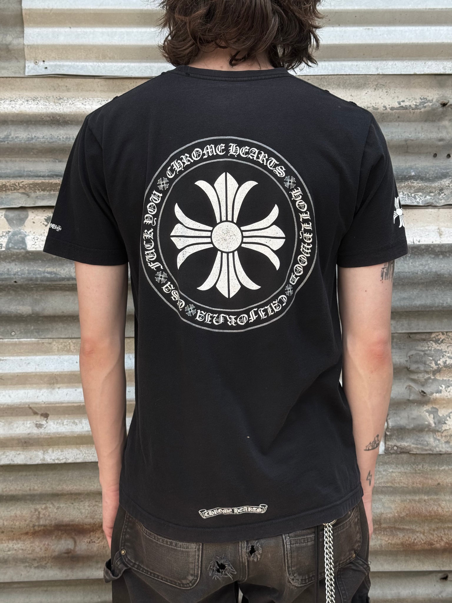 2000S CHROME HEARTS CROSS LOGO TEE