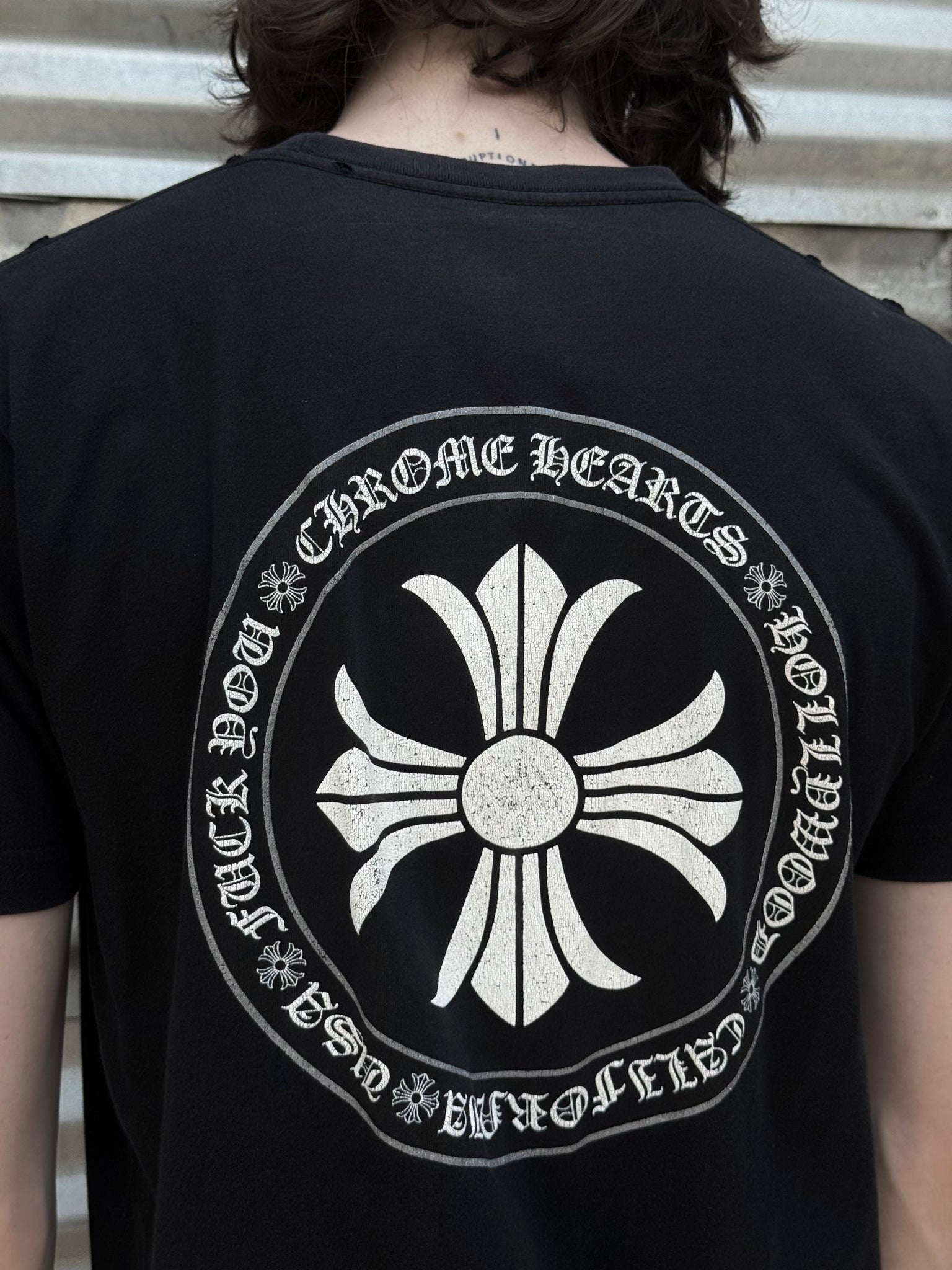 2000S CHROME HEARTS CROSS LOGO TEE