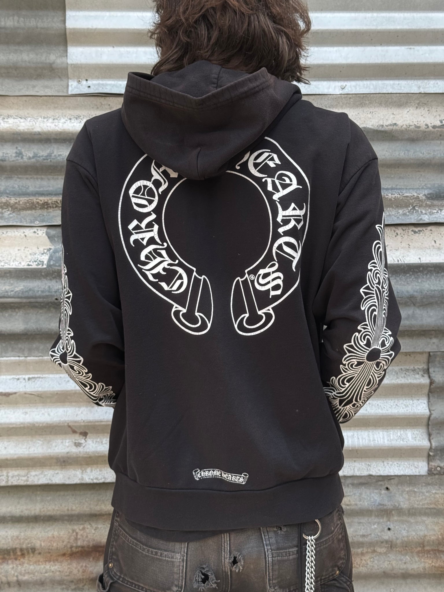 2000S CHROME HEARTS HORSESHOE LOGO HOODED SWEATSHIRT