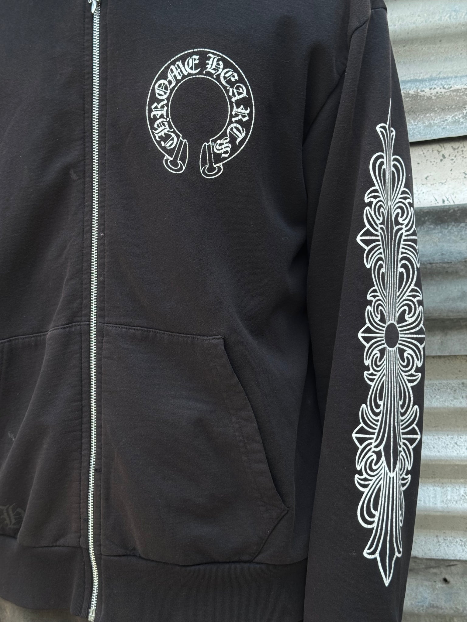 2000S CHROME HEARTS HORSESHOE LOGO HOODED SWEATSHIRT