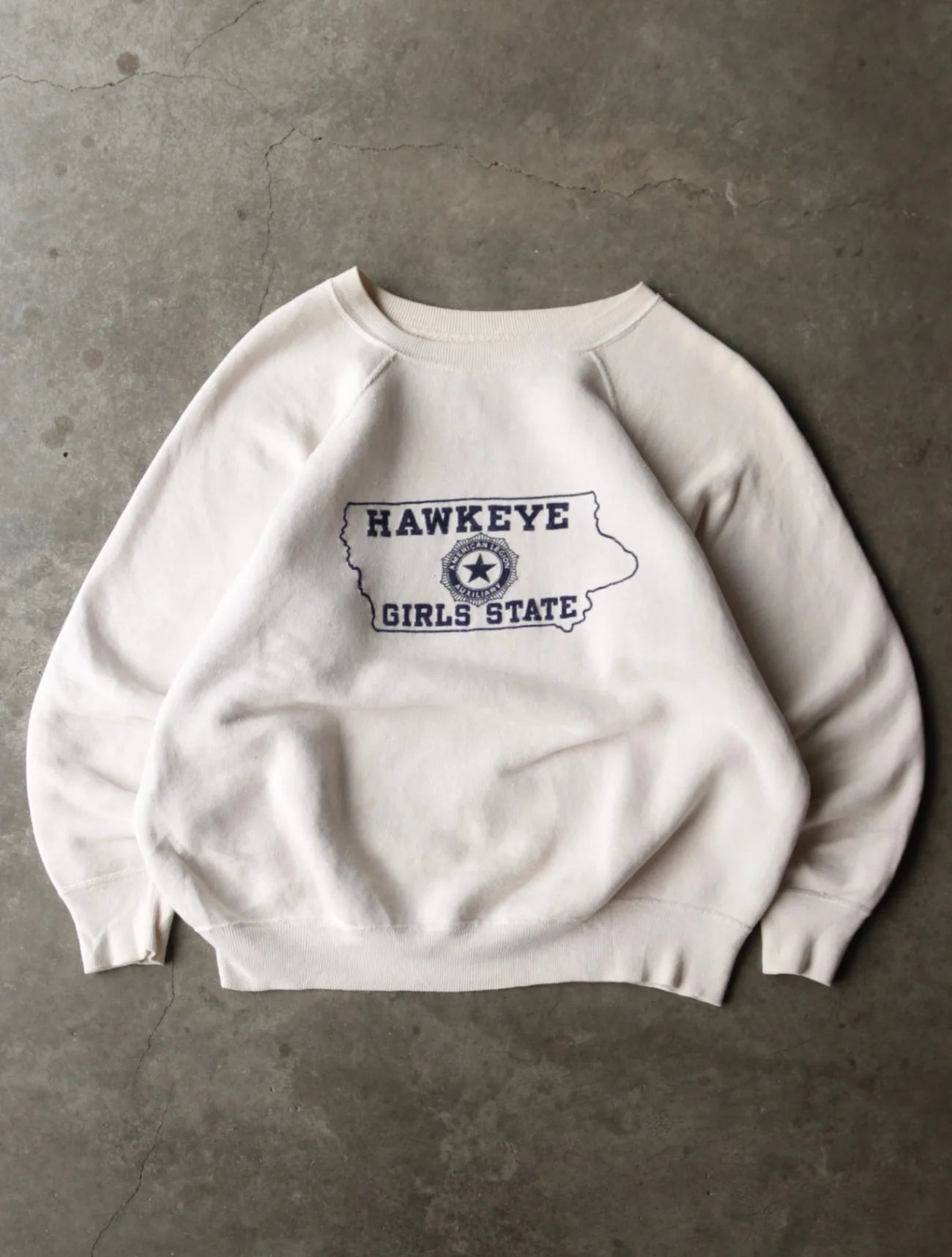 1950S HAWKEYE GIRLS STATE SWEATSHIRT