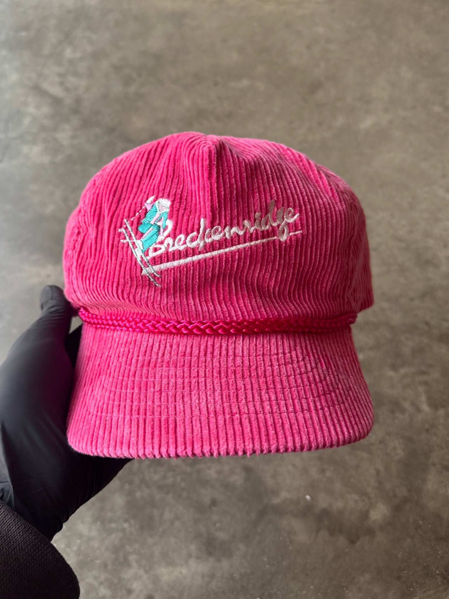 1980S PINK SKI CORD HAT