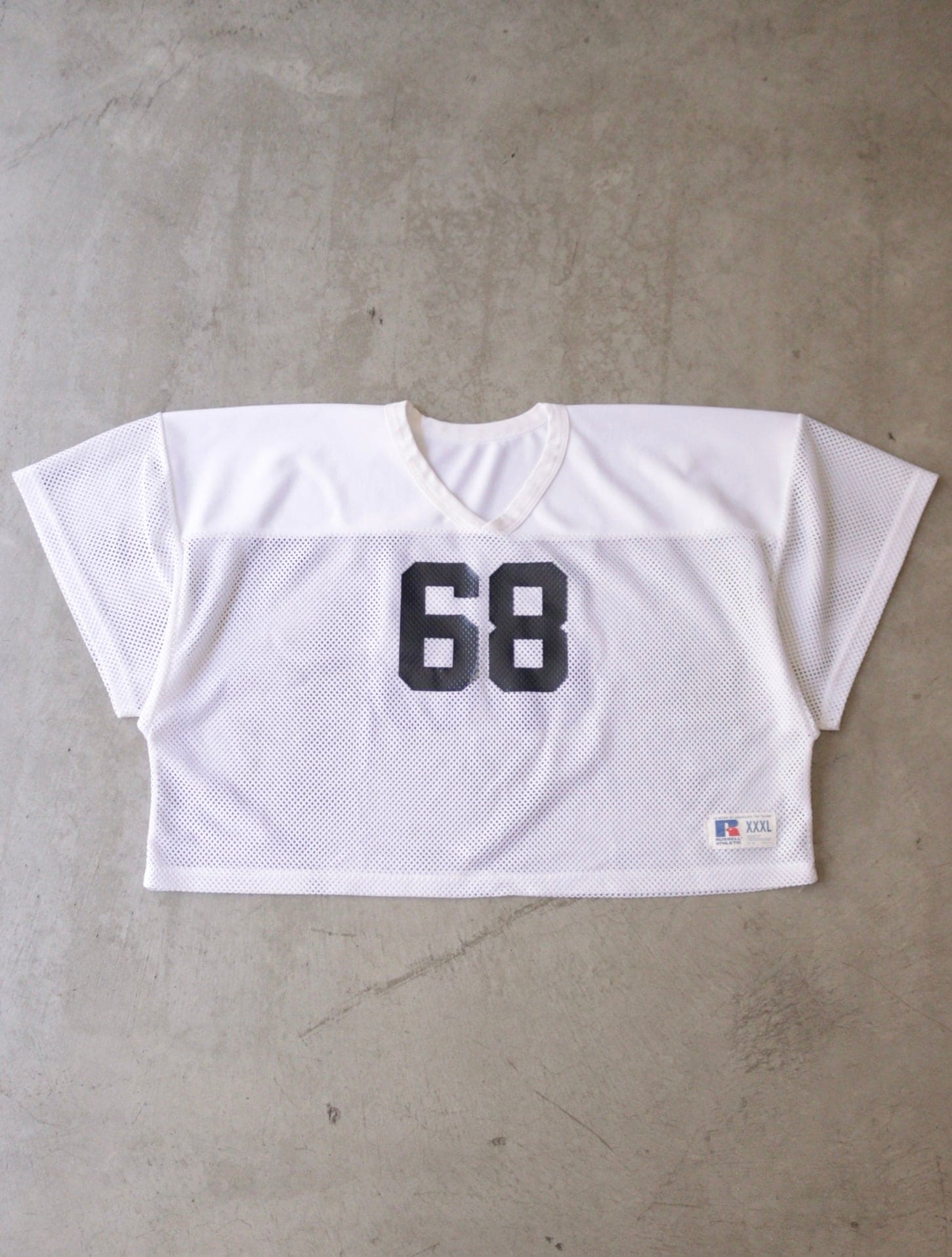 1980S RUSSELL 68 MESH CROPPED JERSEY