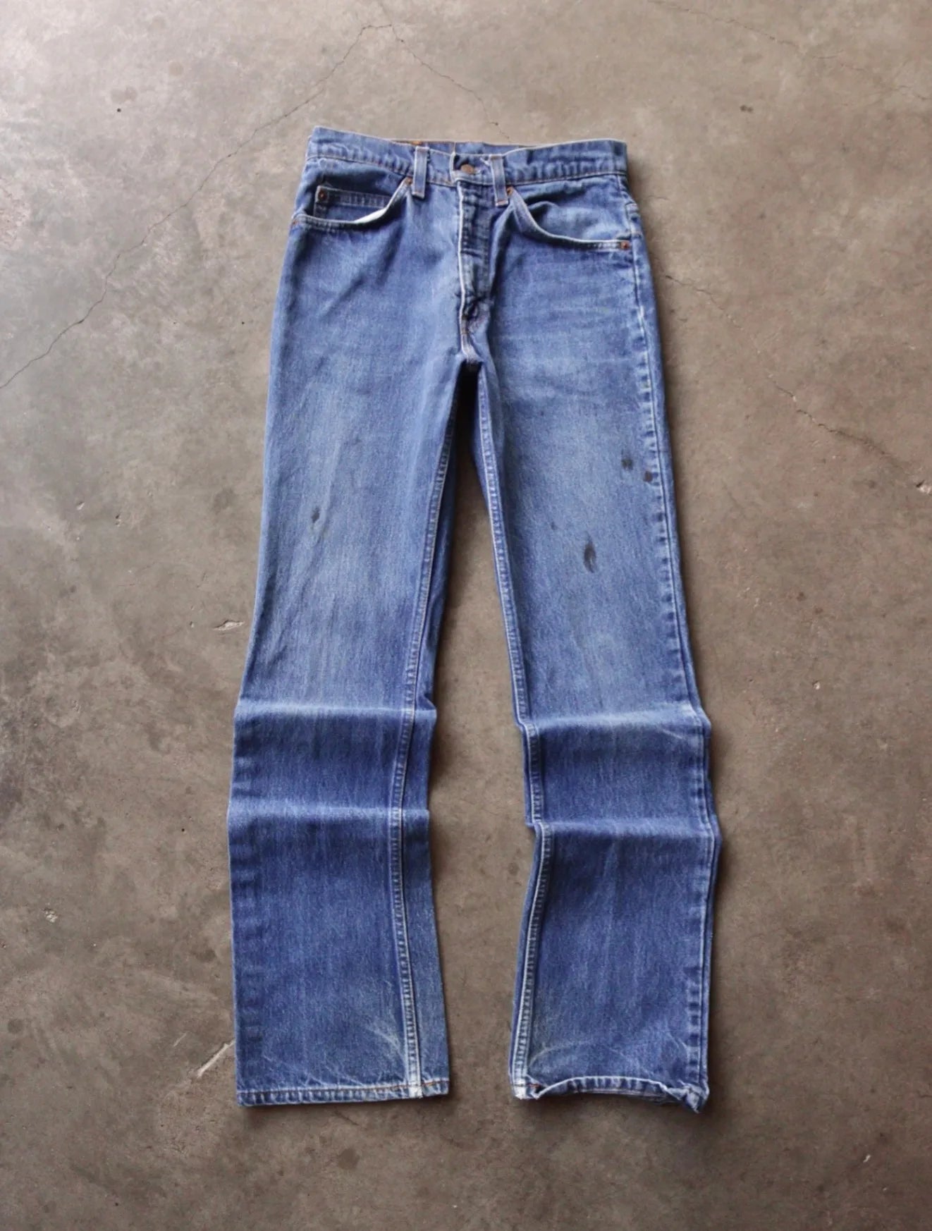 1980S LEVI'S FADED FLARED DENIM PANTS