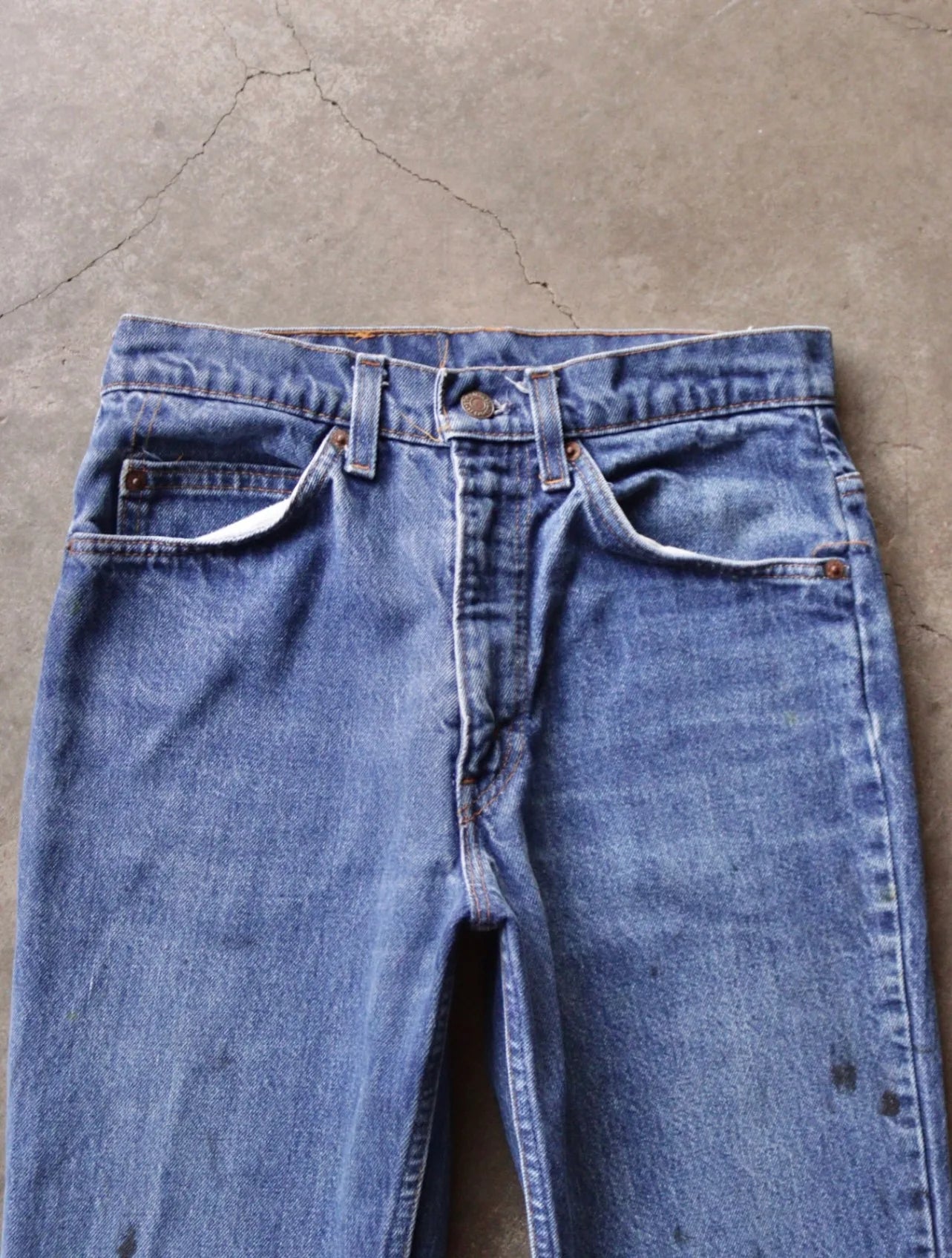 1980S LEVI'S FADED FLARED DENIM PANTS