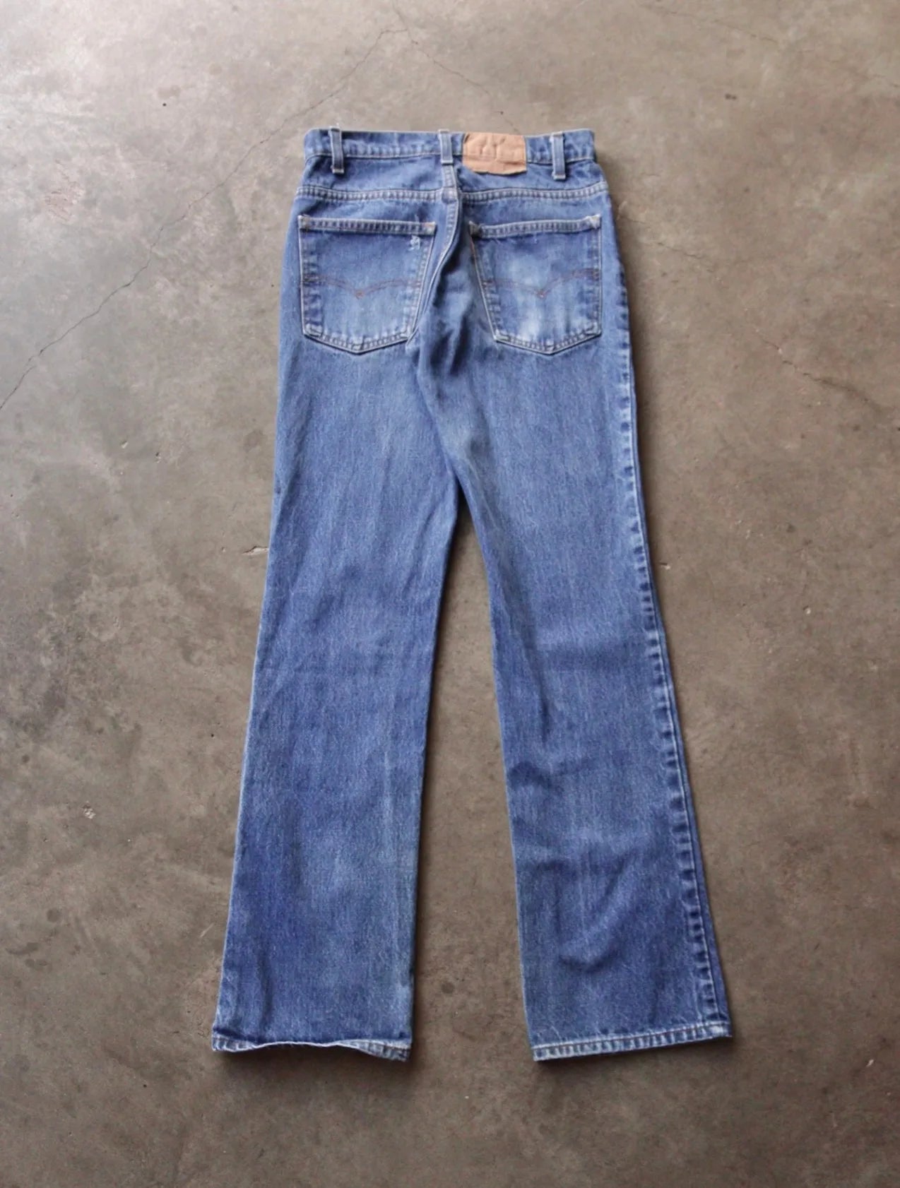 1980S LEVI'S FADED FLARED DENIM PANTS