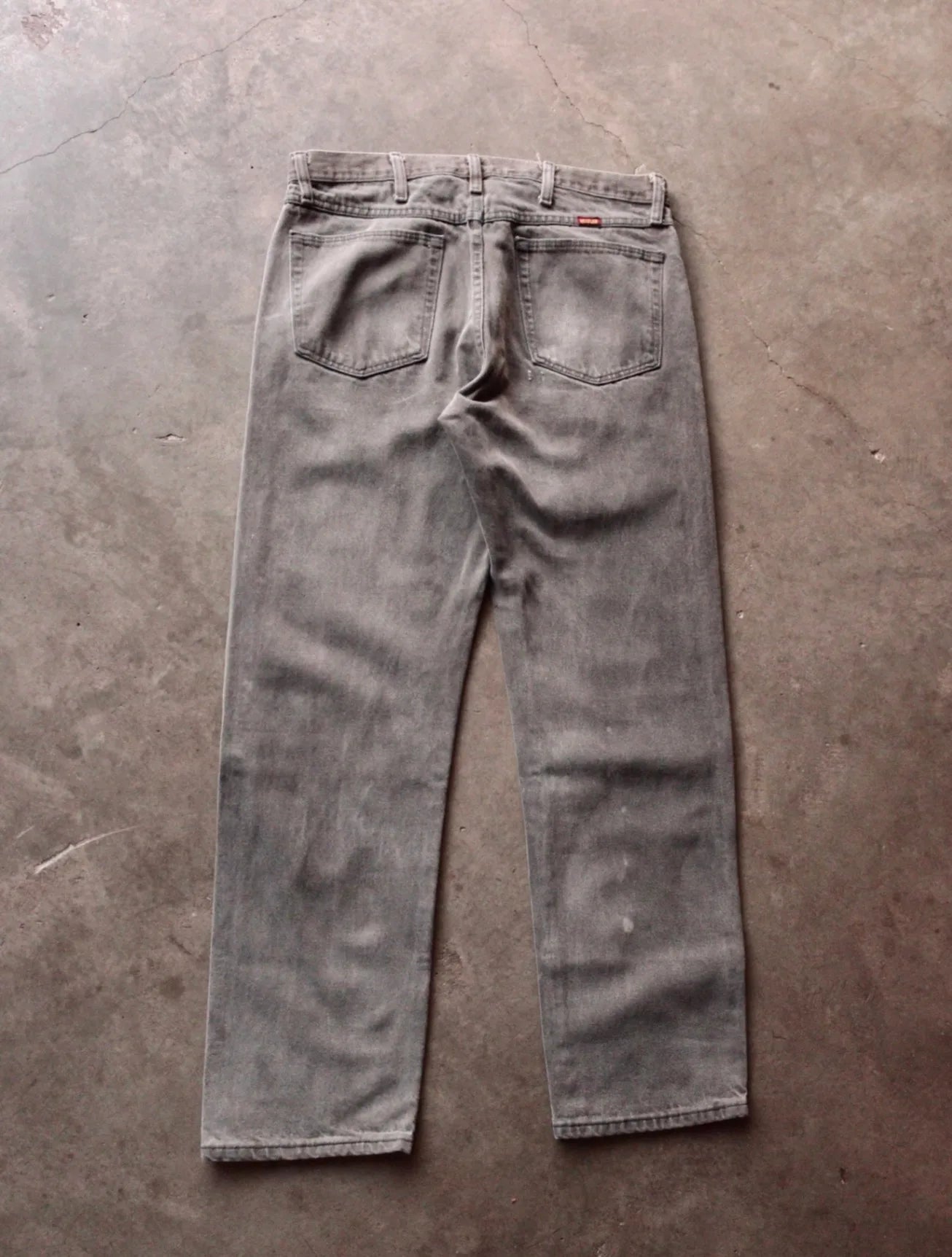 2000S FADED DISTRESSED RUSTLER DENIM PANTS