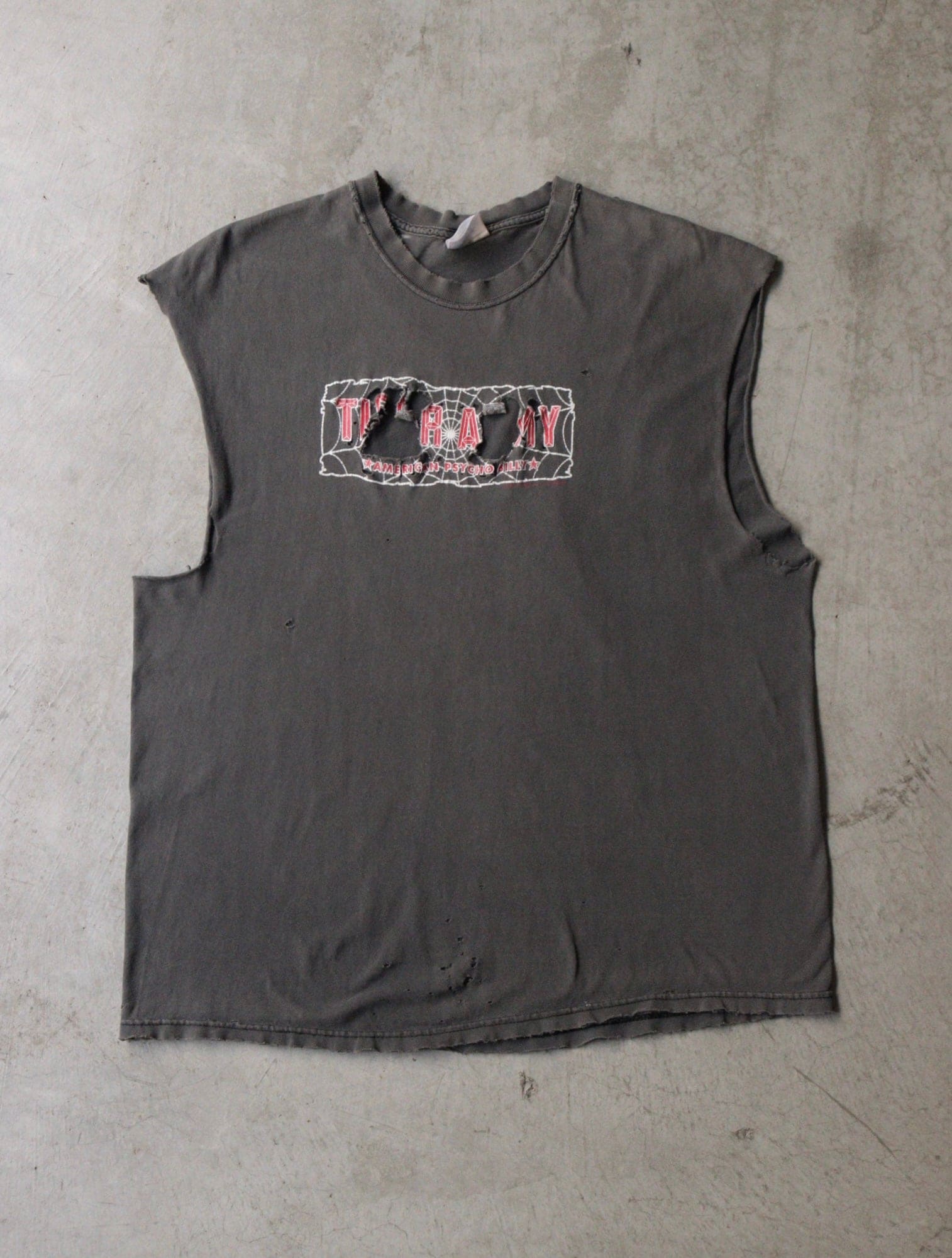 2000S THRASHED & FADED TIGER ARMY BAND TEE