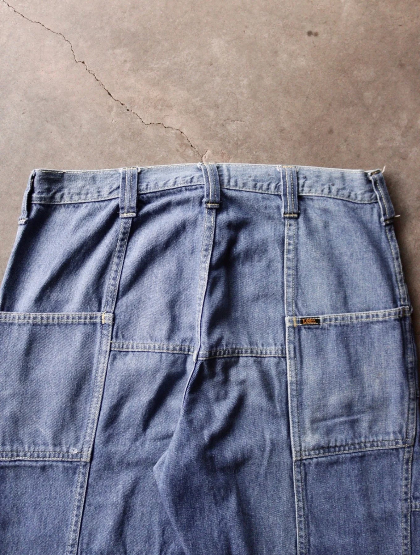 1970S FLARED PATTERENED DENIM PANTS