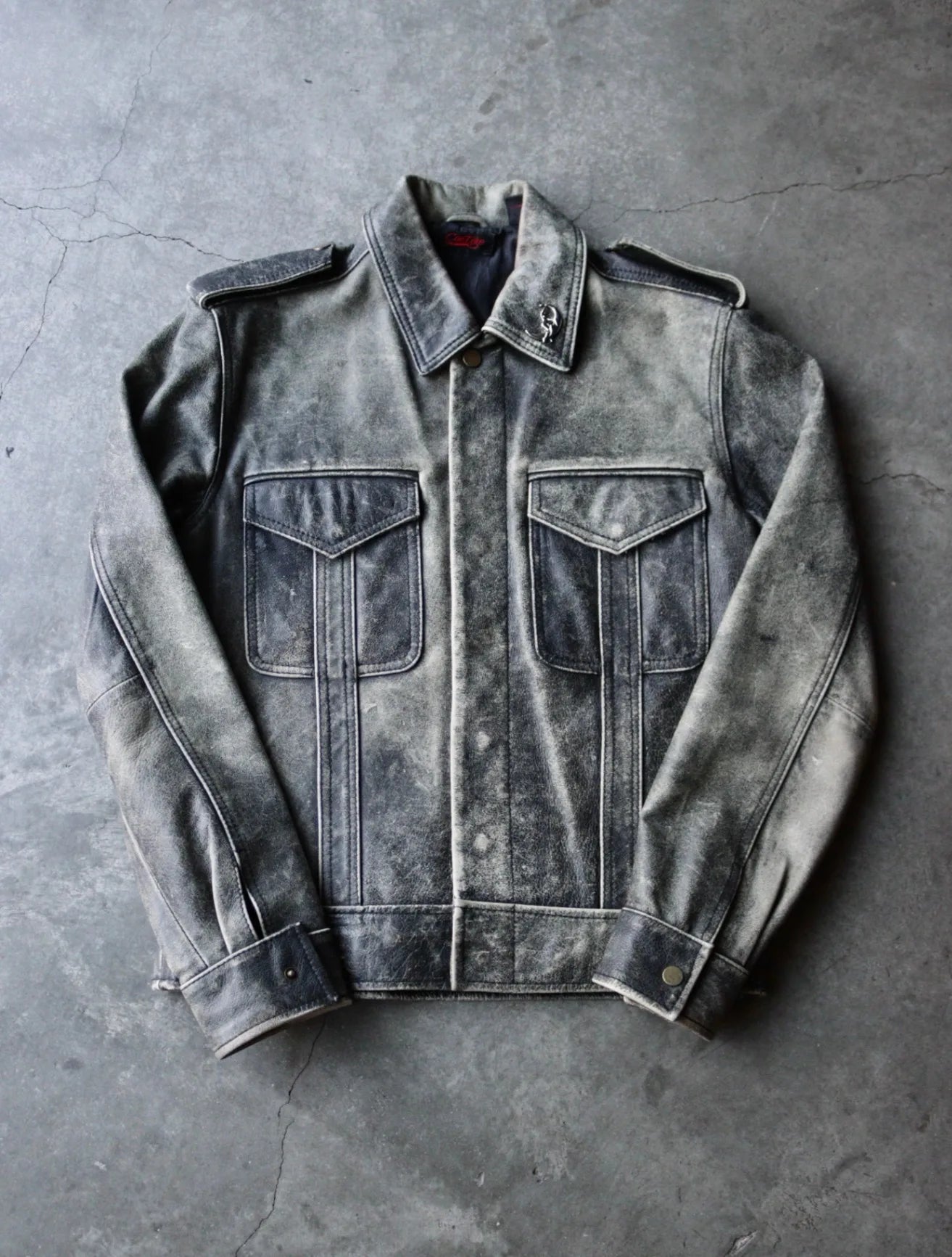 1990S LEEATHER SNAP JACKET