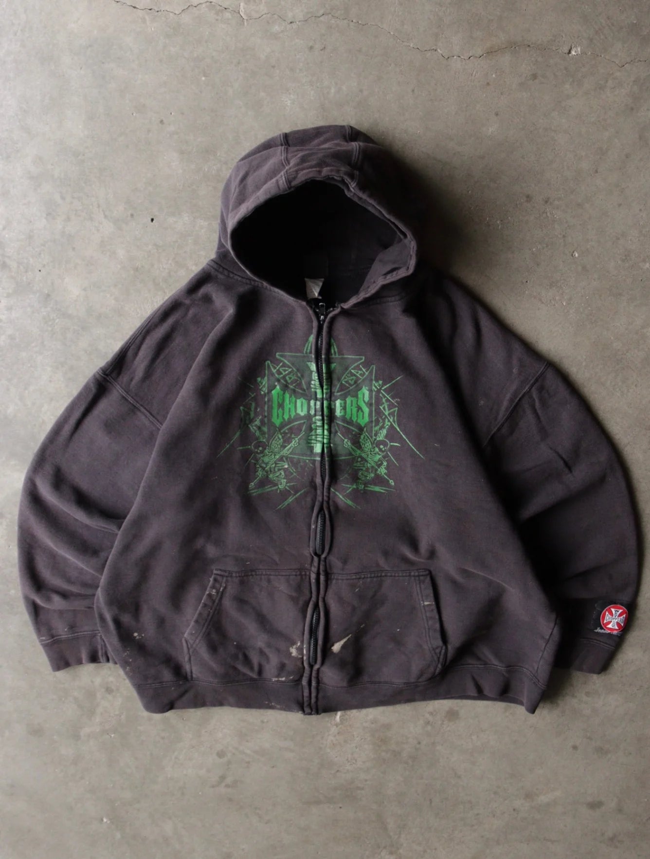 2000S FADED WEST COAST CHOPPERS HOODED SWEATSHIRT