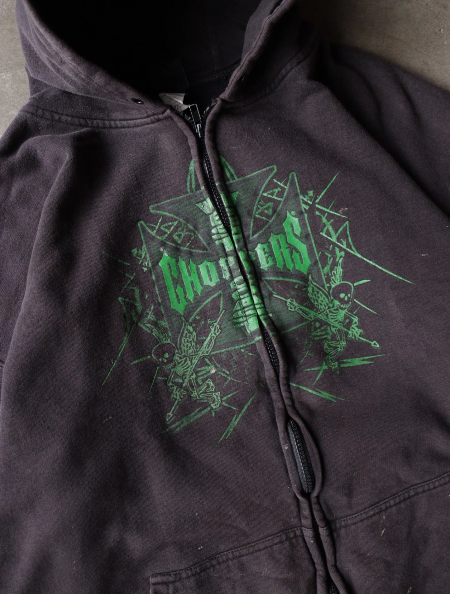 2000S FADED WEST COAST CHOPPERS HOODED SWEATSHIRT