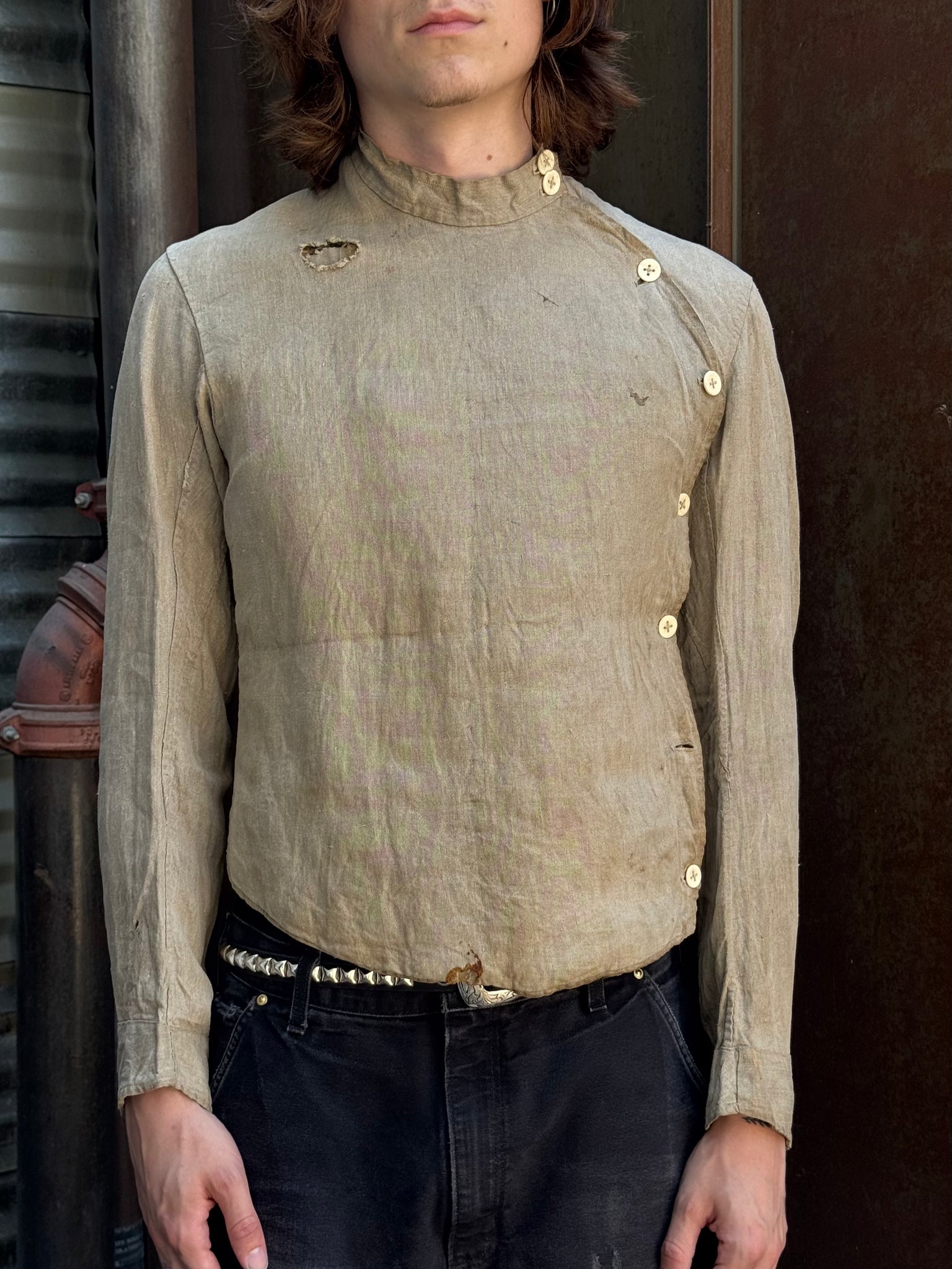 LATE 1800S BONE BUTTON FENCING JACKET