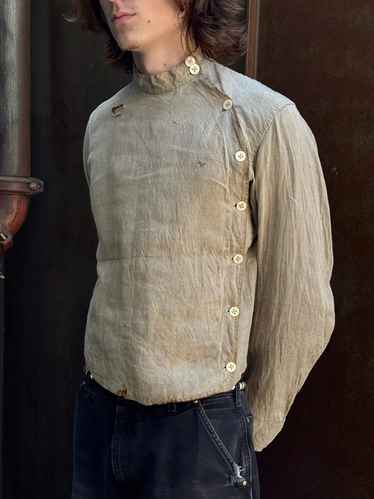 LATE 1800S BONE BUTTON FENCING JACKET