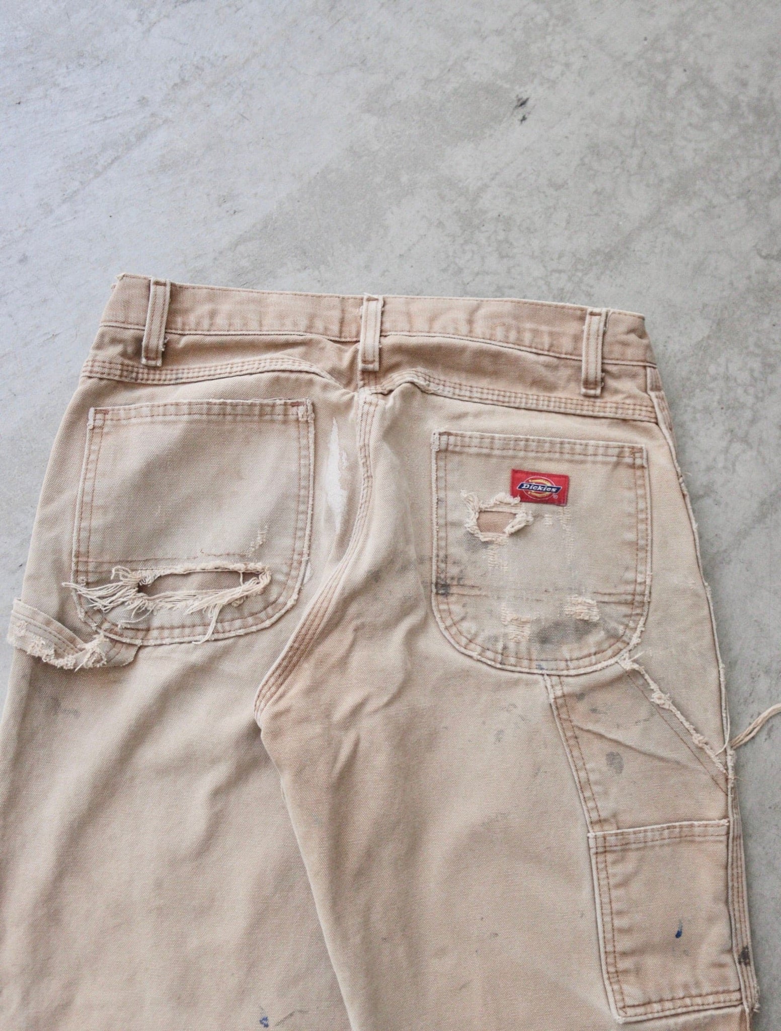 DICKIES THRASHED STAINED CARPENTER WORK PANTS