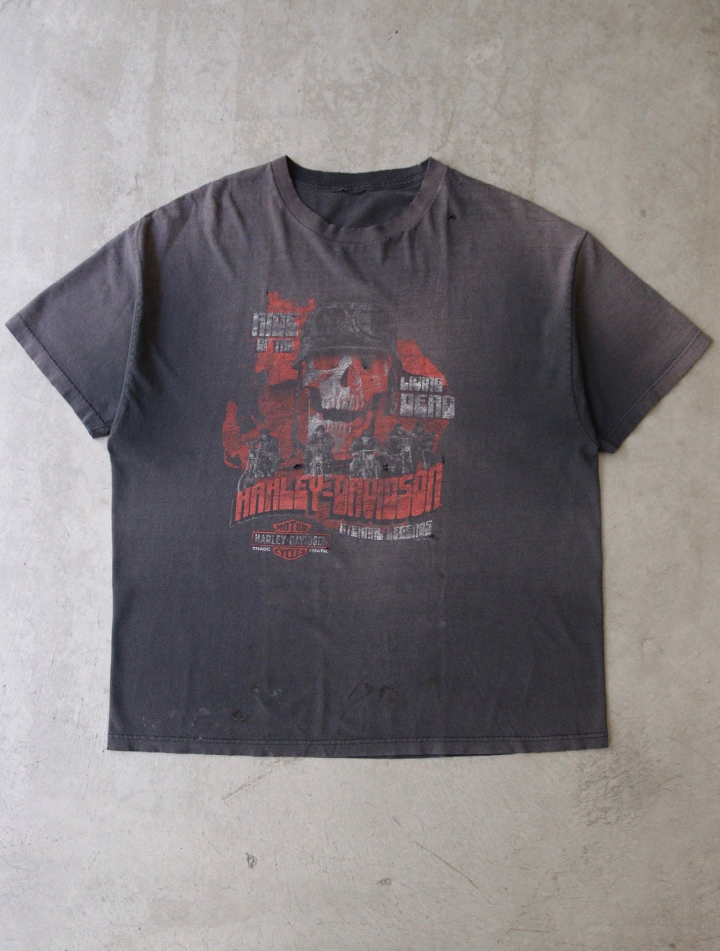 2000S FADED DISTRESSED HARLEY TEE