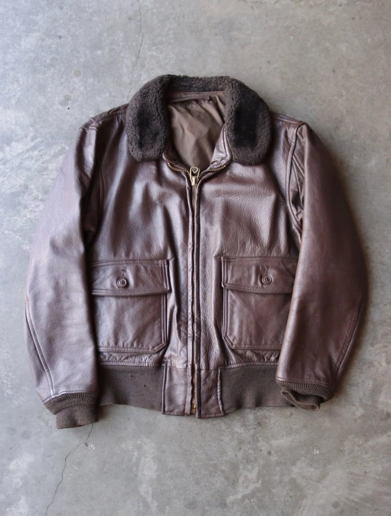1970S BROWN LEATHER JACKET