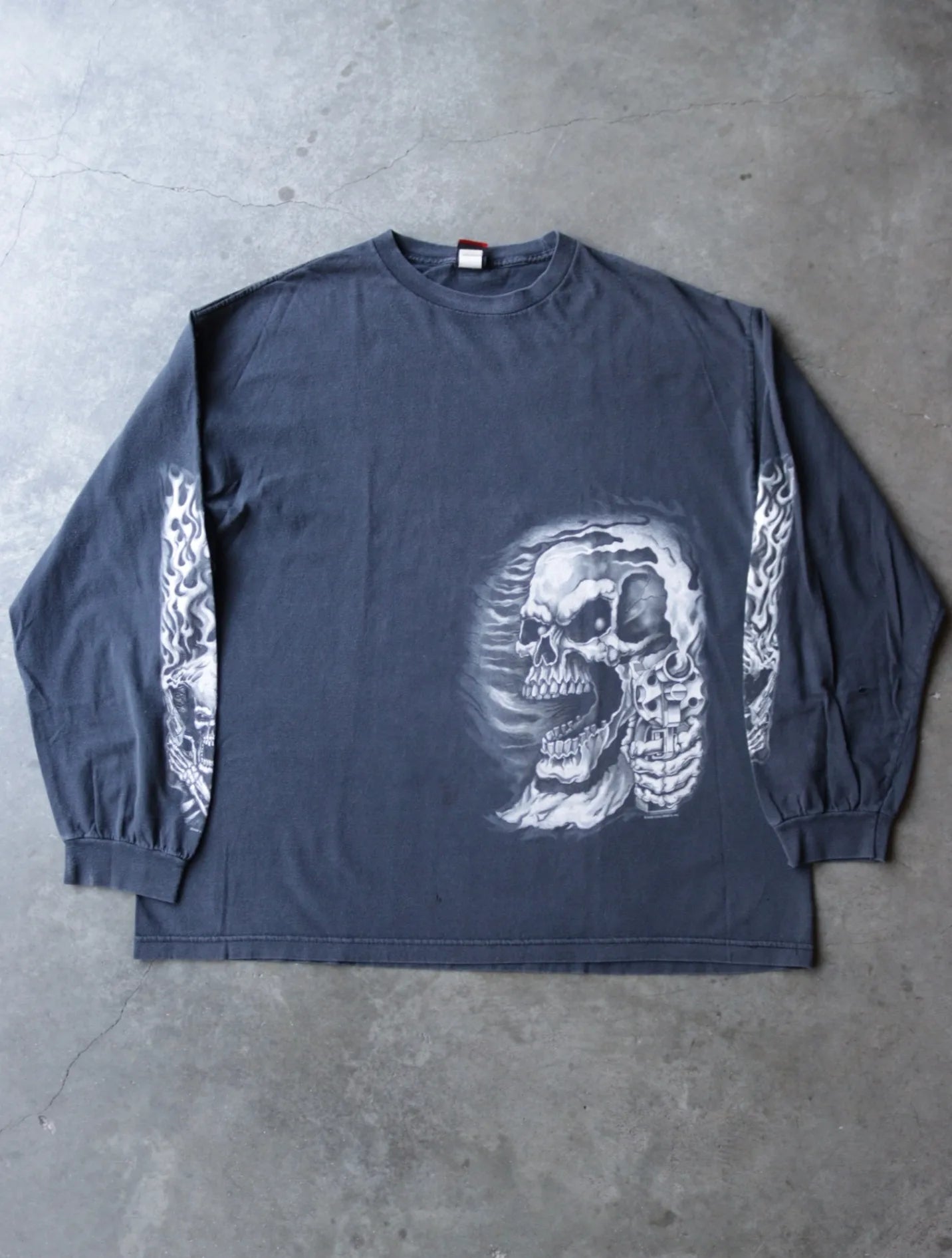 2000S SKULL MEME L/S TEE