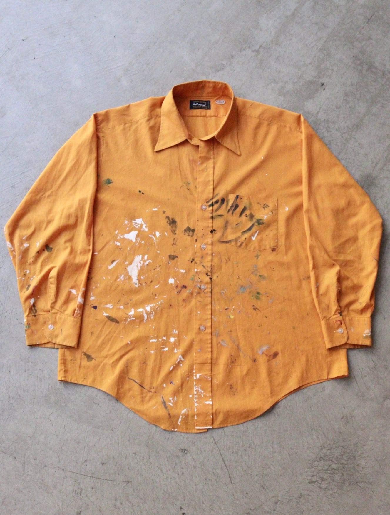 1970S PAINTED L/S BUTTON UP TEE