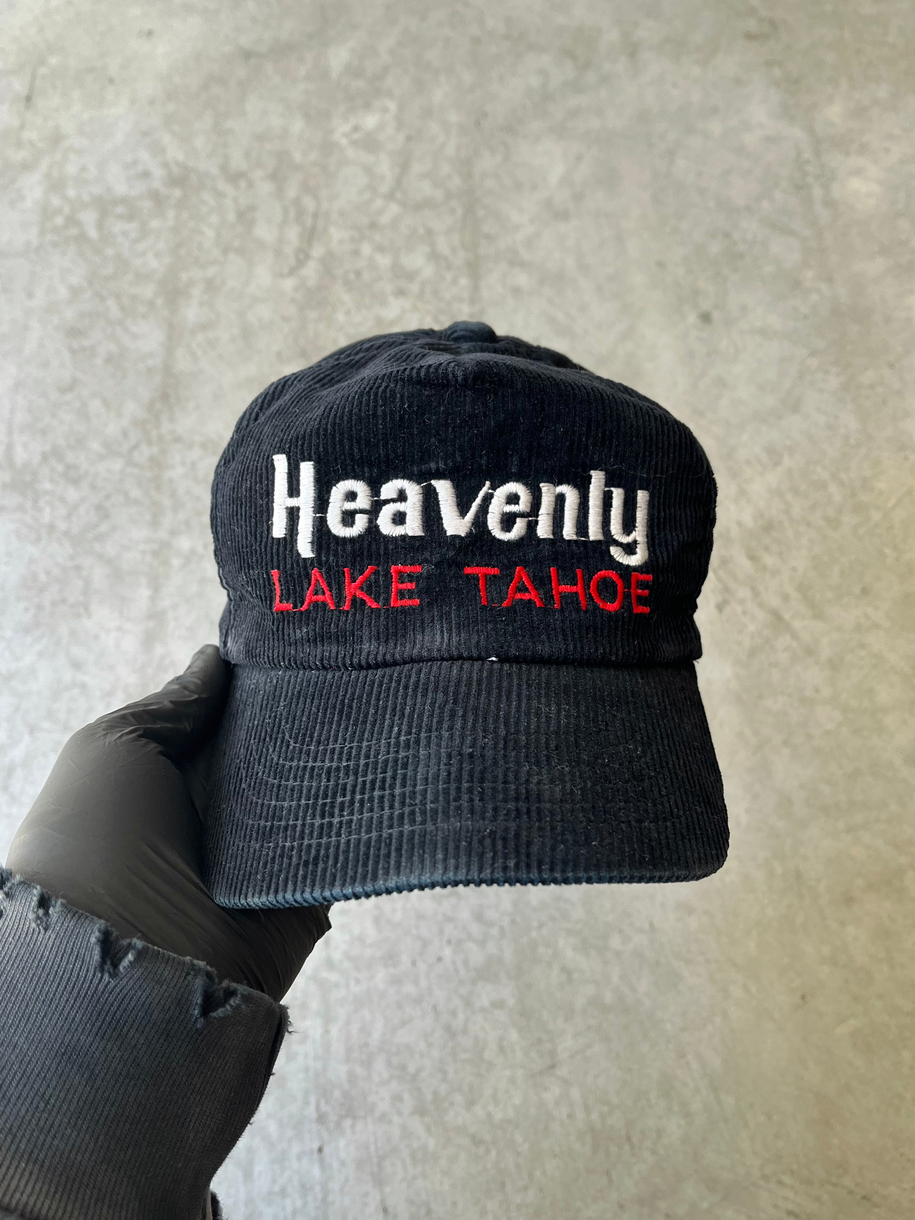 1990S HEAVENLY LAKE TAHOE CORD TRUCKER HAT – TWO FOLD