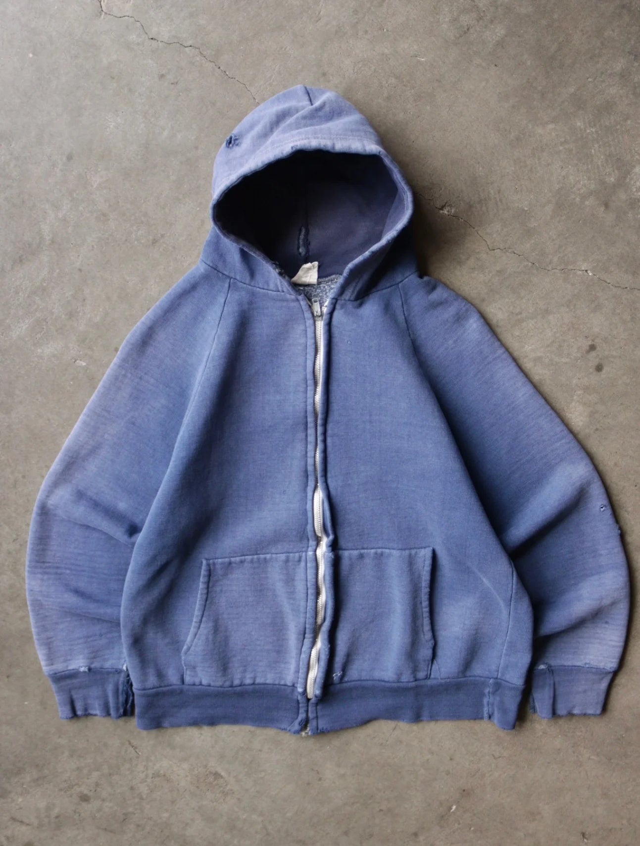 1980S FADED ZIP UP HOODED SWEATSHIRT