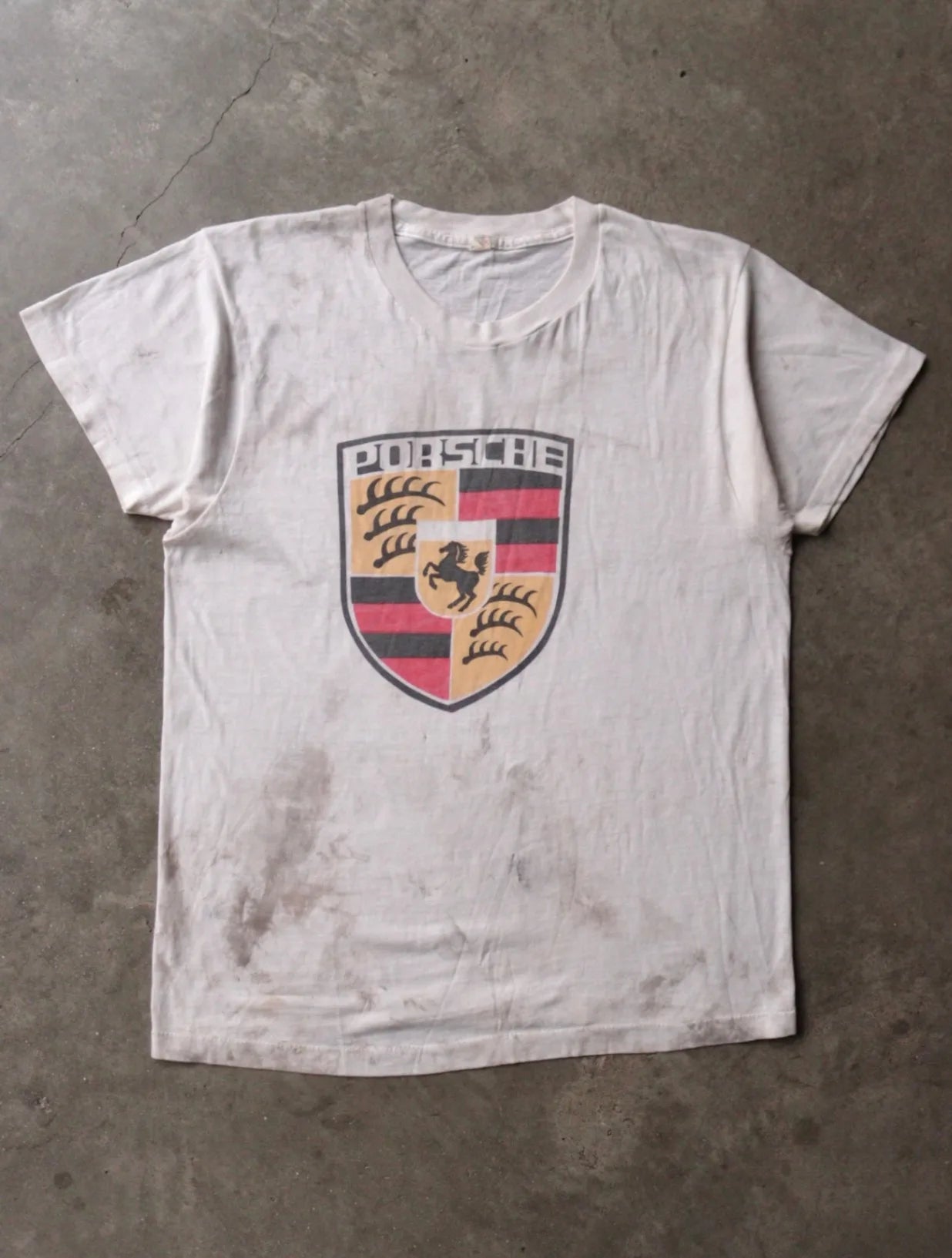1990S STAINED PORSCHE EMBLEM TEE