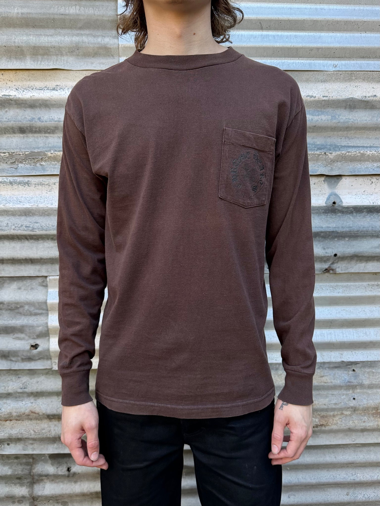 2000S CHROME HEARTS CHOCOLATE CROSSES L/S TEE