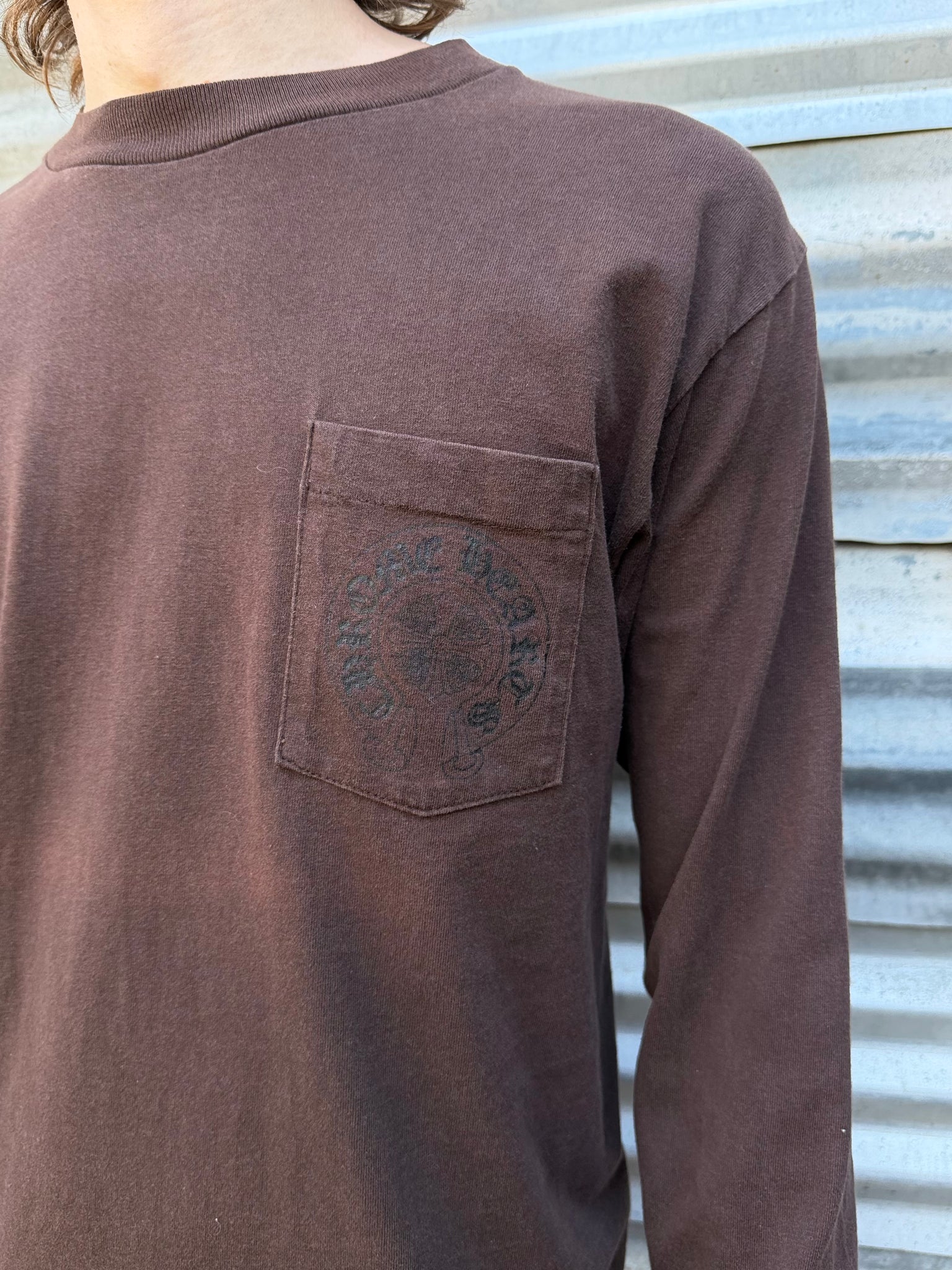 2000S CHROME HEARTS CHOCOLATE CROSSES L/S TEE