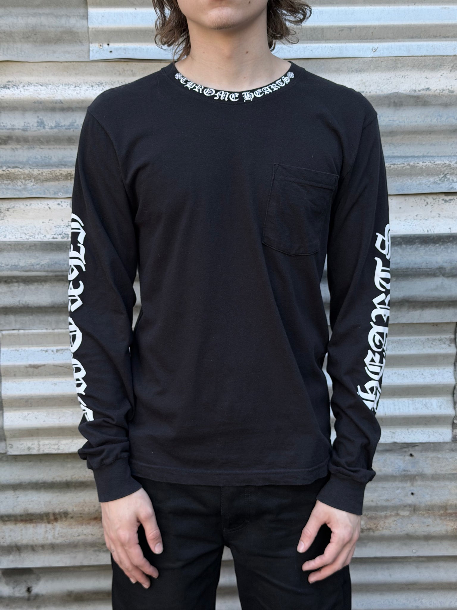 2000S CHROME HEARTS NECK LOGO TEE