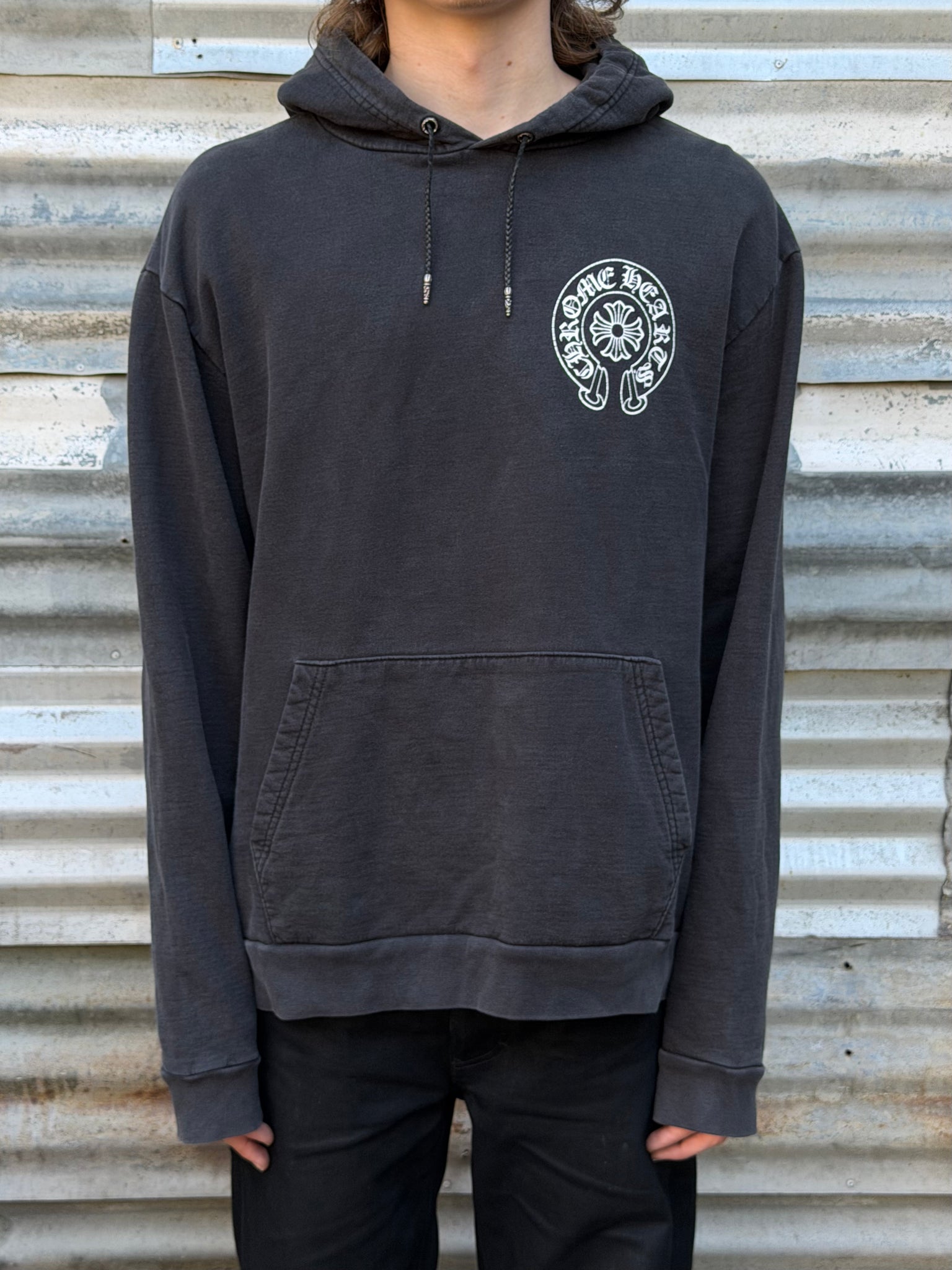 2000S CHROME HEARTS FADED HONOLULU HOODED SWEATSHIRT