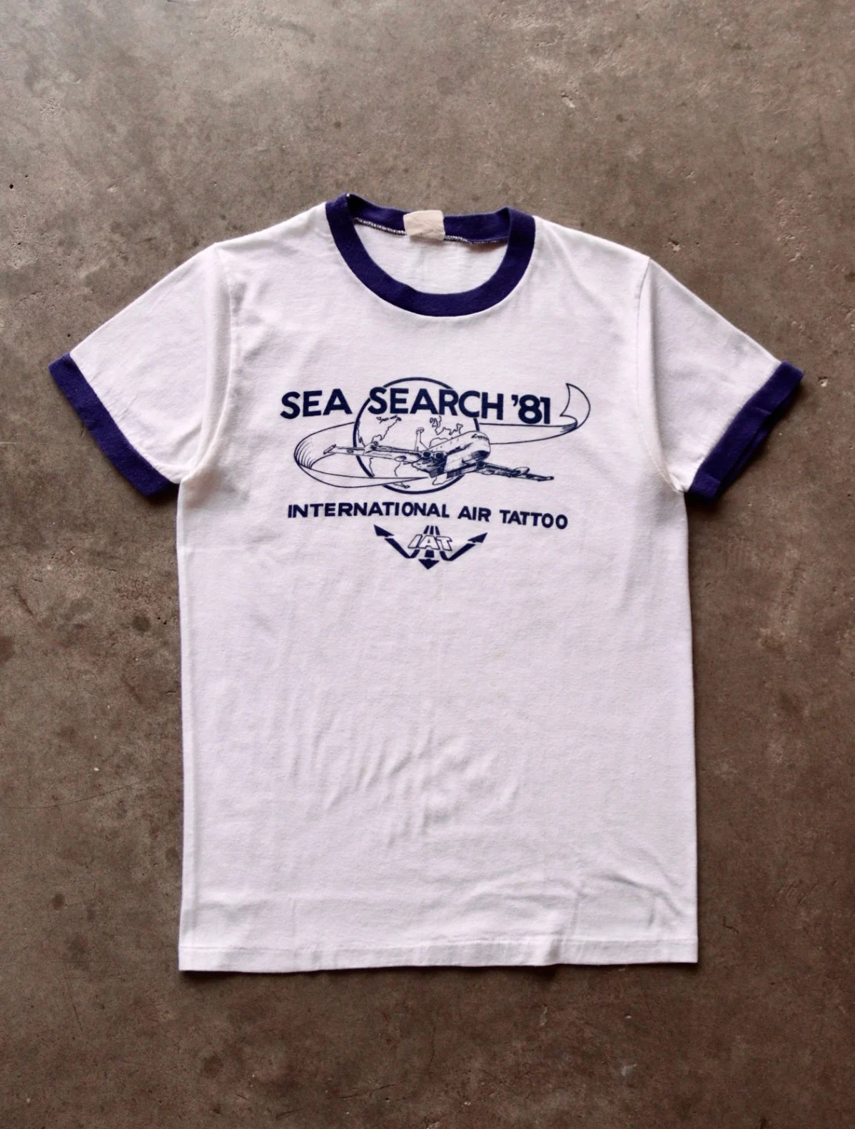 1980S SEA SEARCH TATTOO RINGER TEE