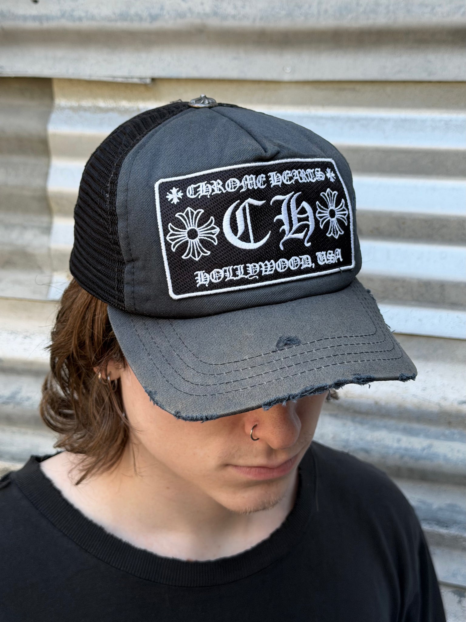 1990S FADED CHROME HEARTS HAT