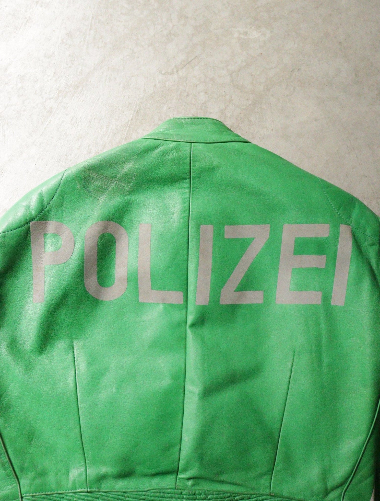 1980S GERMAN POLIZEI MOTORCYCLE LEATHER JACKET