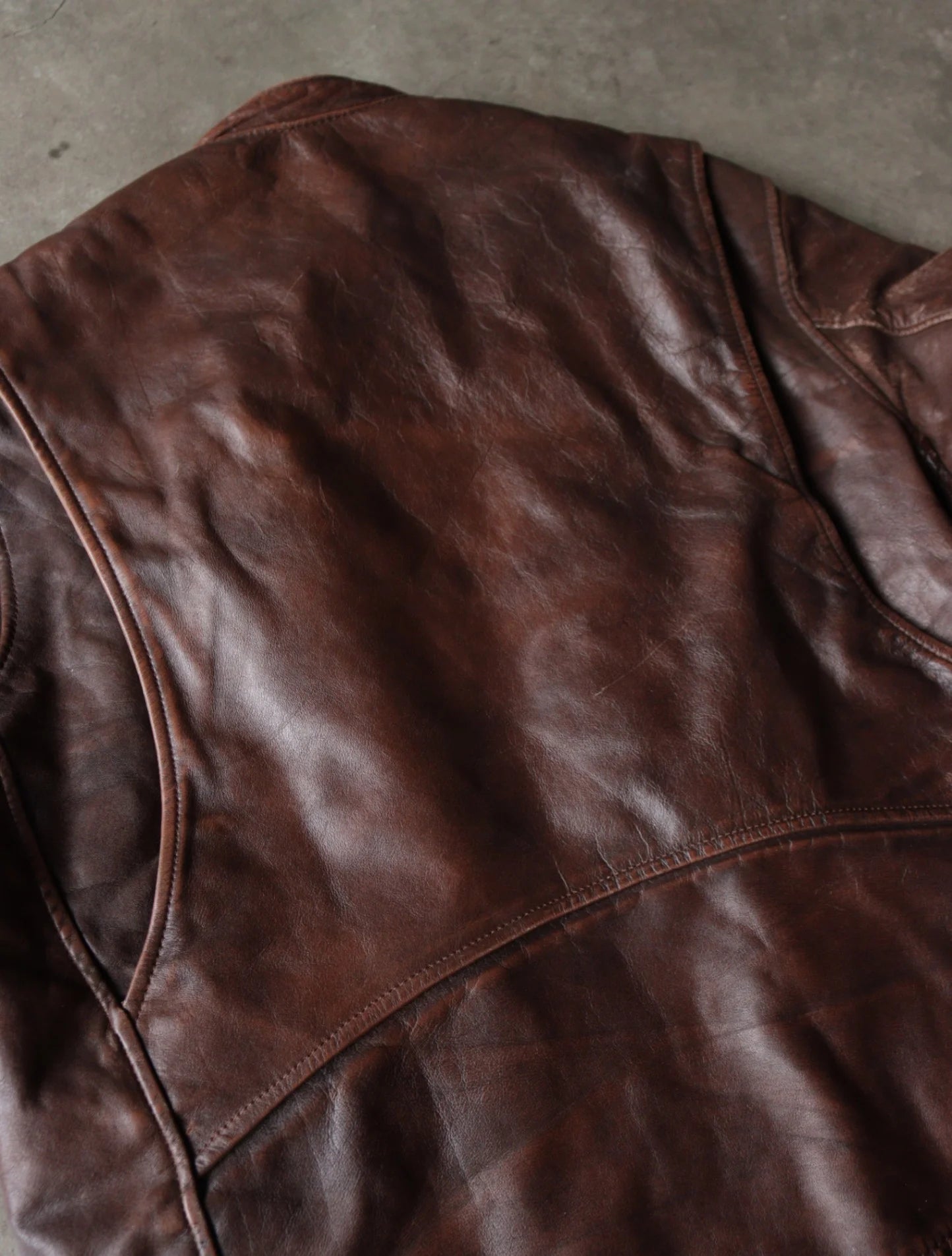 1960S LESCO FUR -LINED CAFE RACER FADED LEATHER JACKET