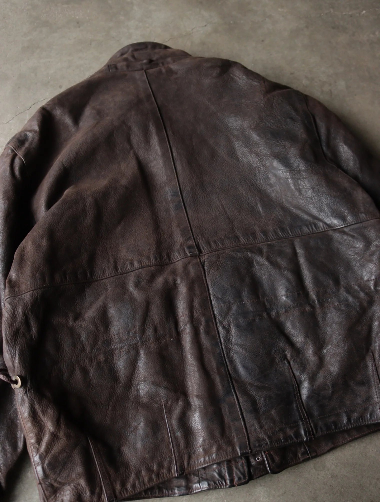 1990S FRENCH FIREMAN CLASP LEATHER JACKET