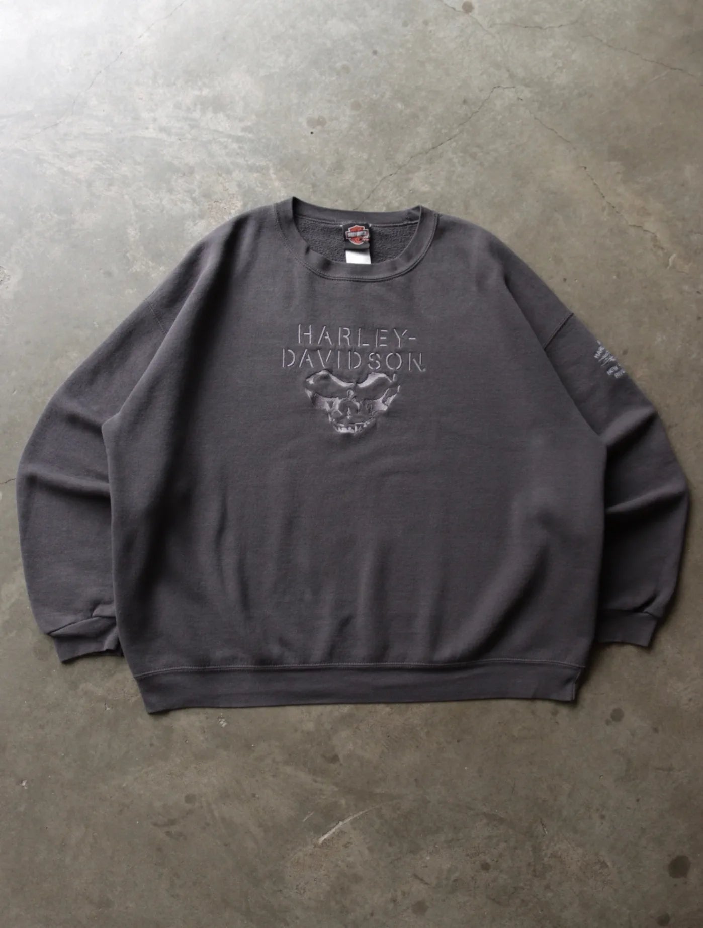 2000S HARLEY FADED SKULL SWEATSHIRT