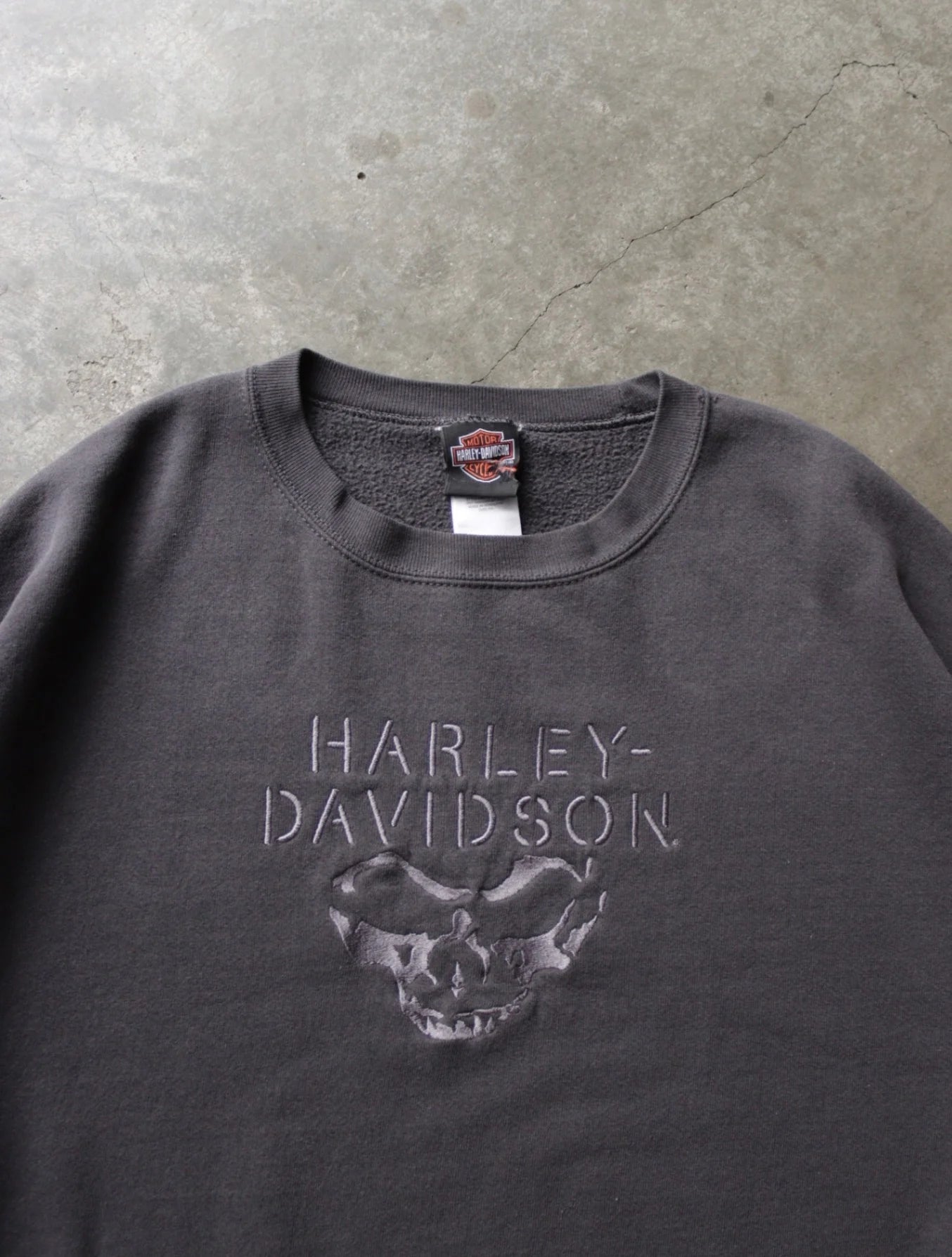 2000S HARLEY FADED SKULL SWEATSHIRT