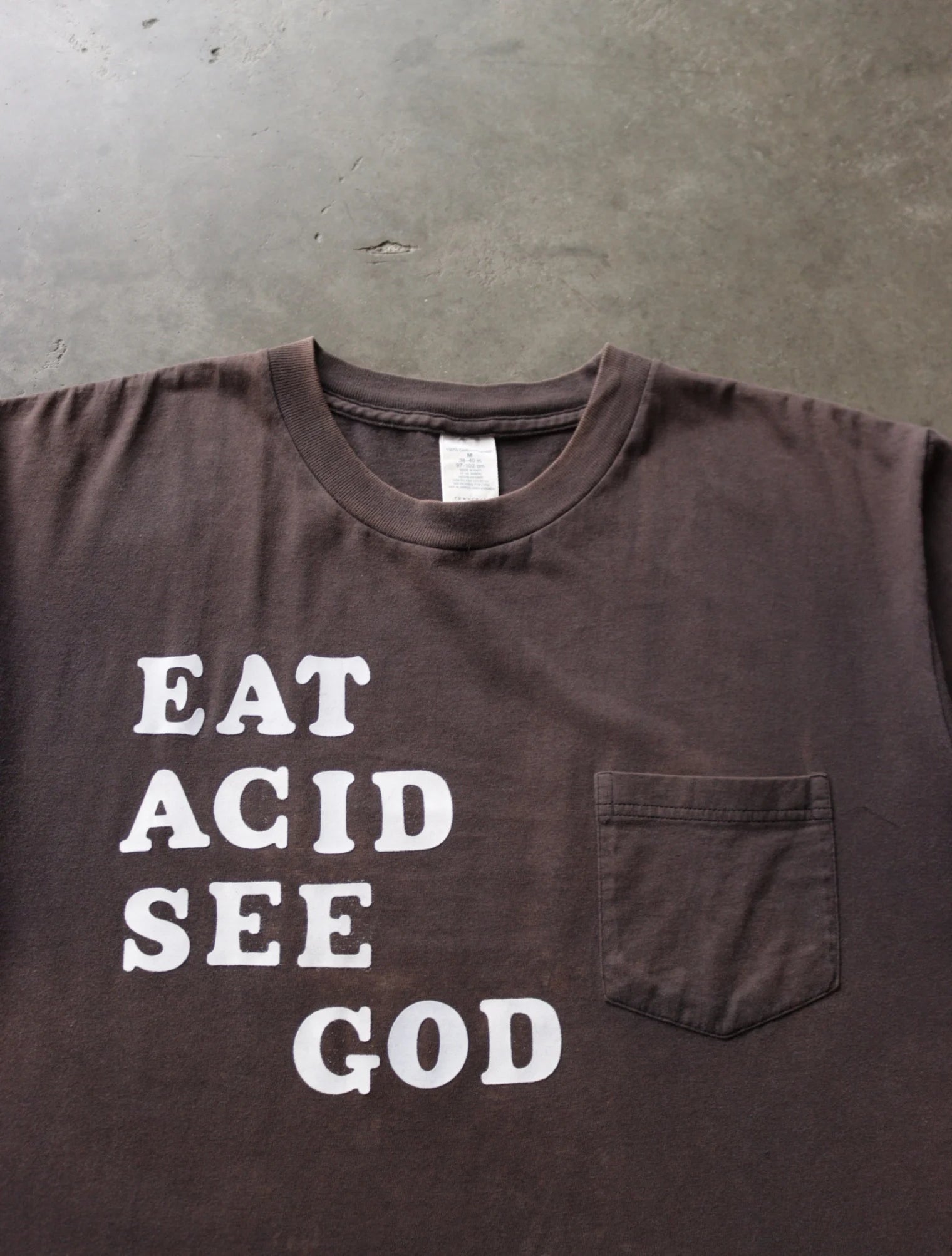 1990S SUN FADED EAT ACID SEE GOD TEE (REPURPOSE)