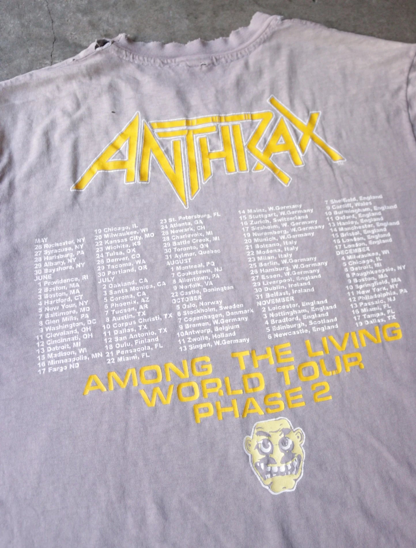 190S ANTHRAX FADED TEE