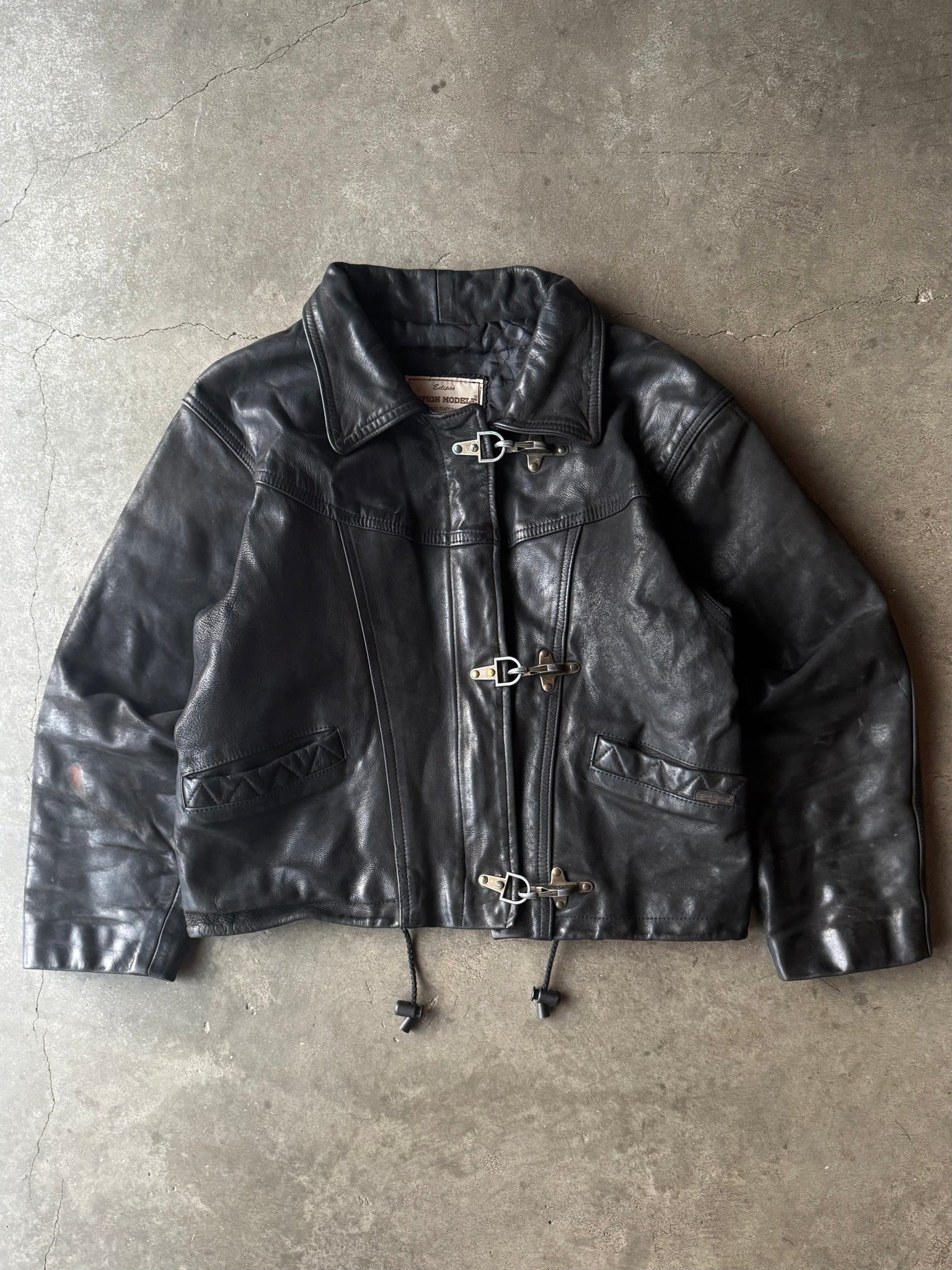 1990S CLASP LEATHER JACKET