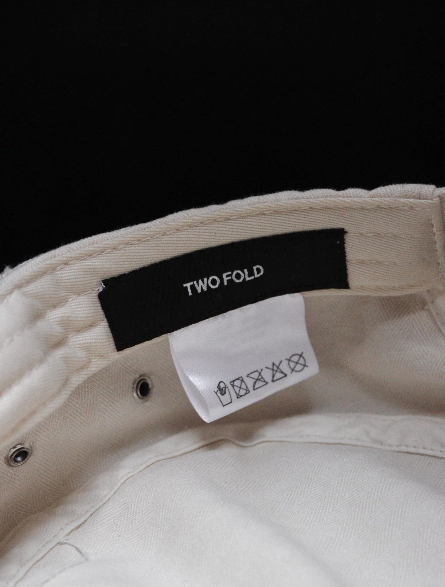 TWO FOLD HBT SUN FADED CADET HAT - BONE WHITE