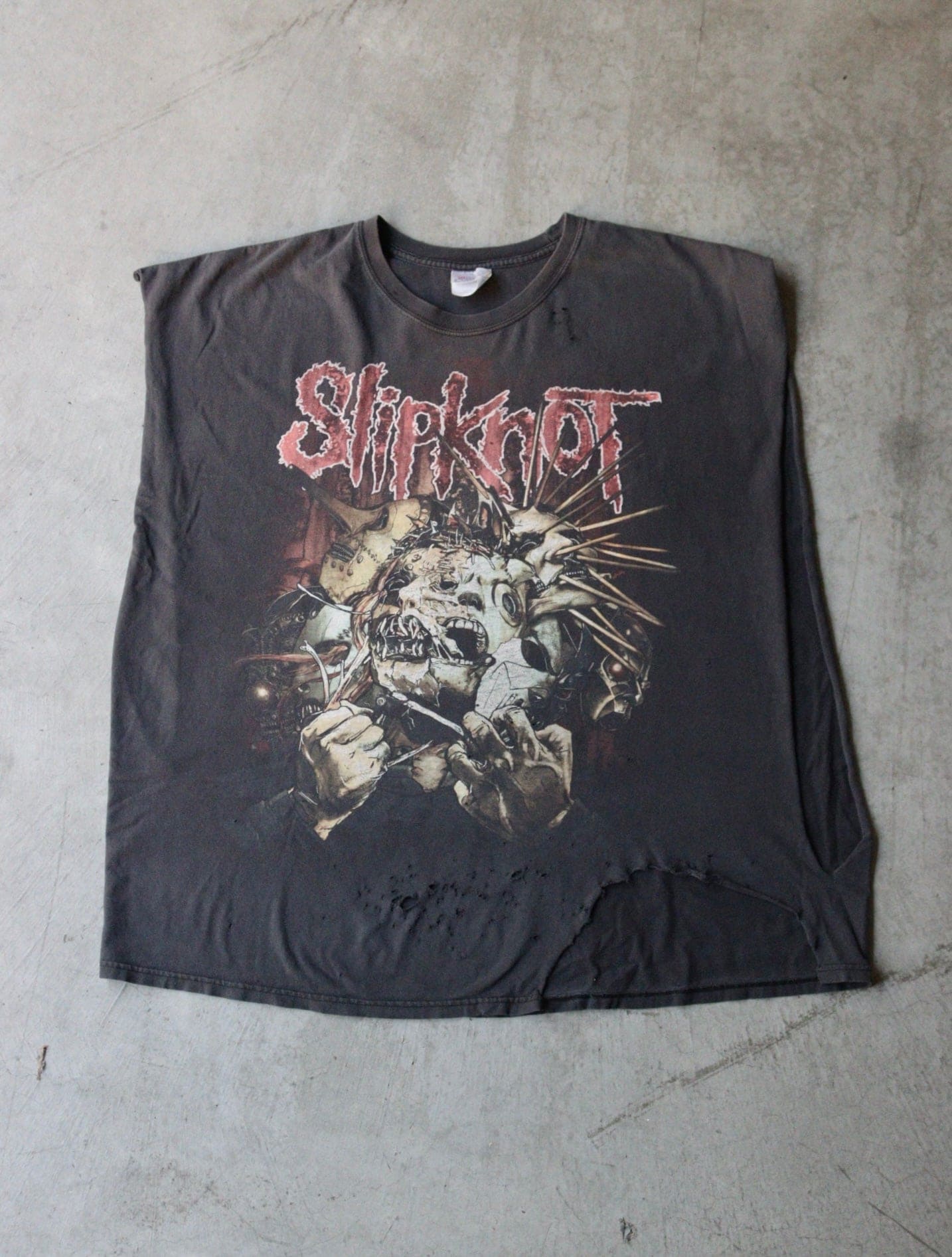 2000S FADED THRASHED SLIPKNOT BAND TEE