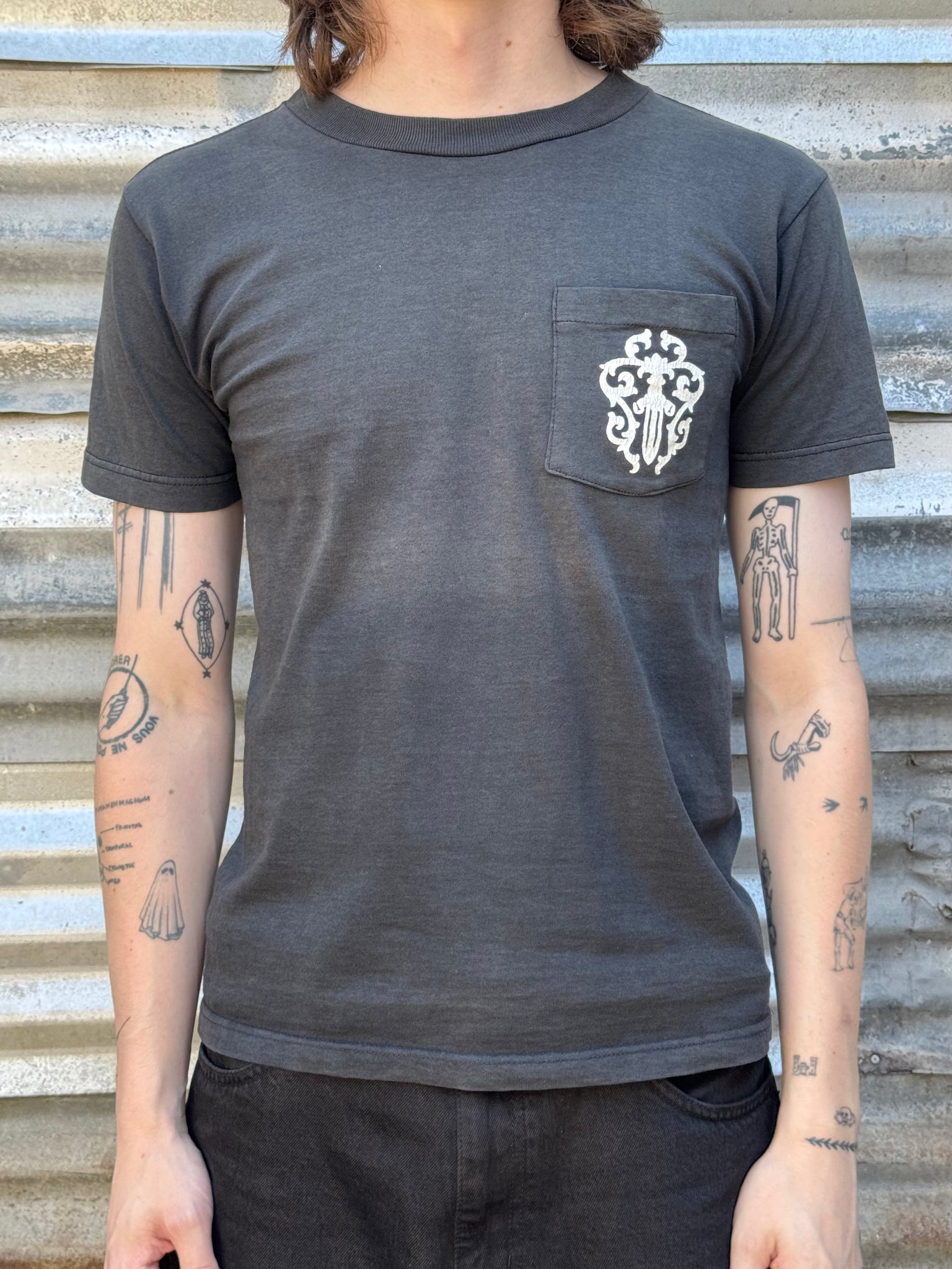 1990S CHROME HEARTS FADED DAGGER TEE